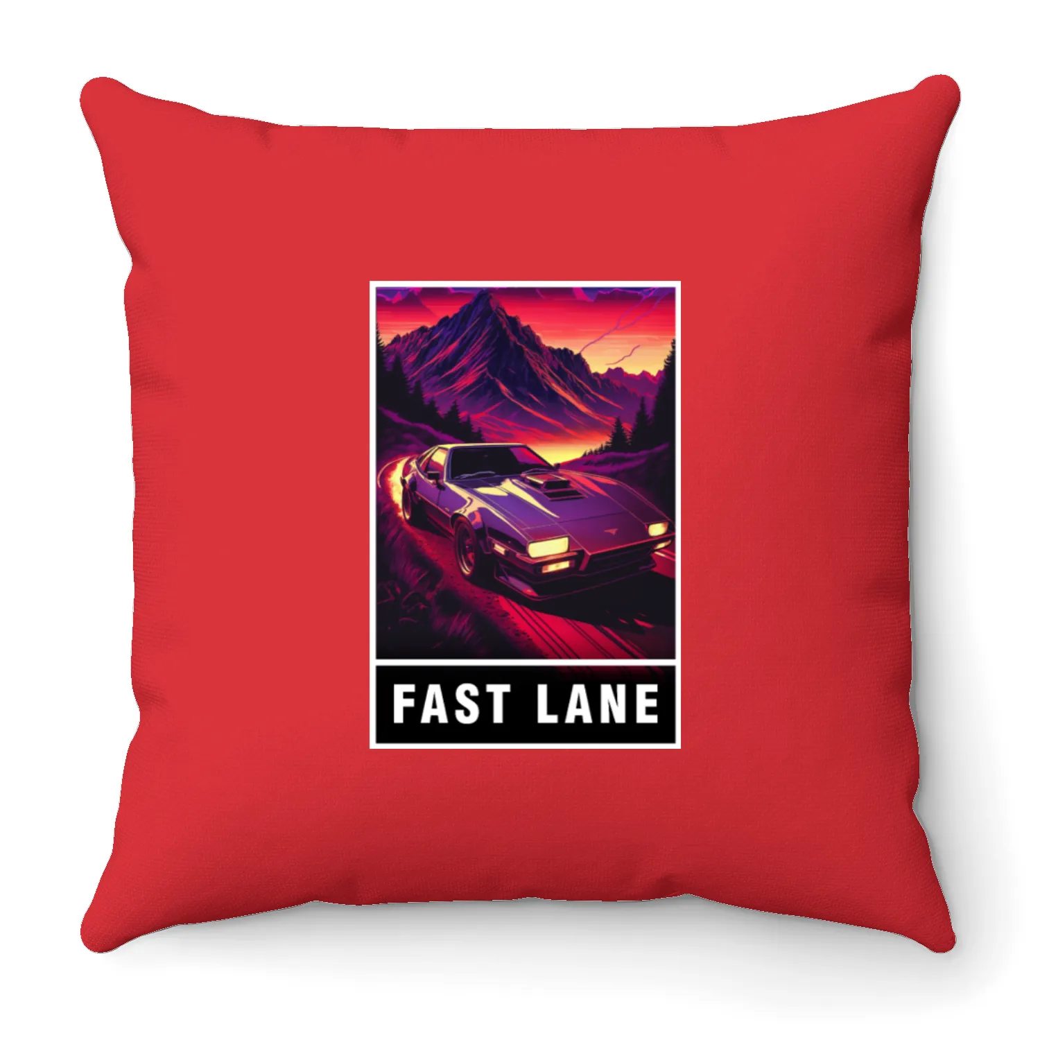 Fast Lane - Mountain Road Throw Pillows