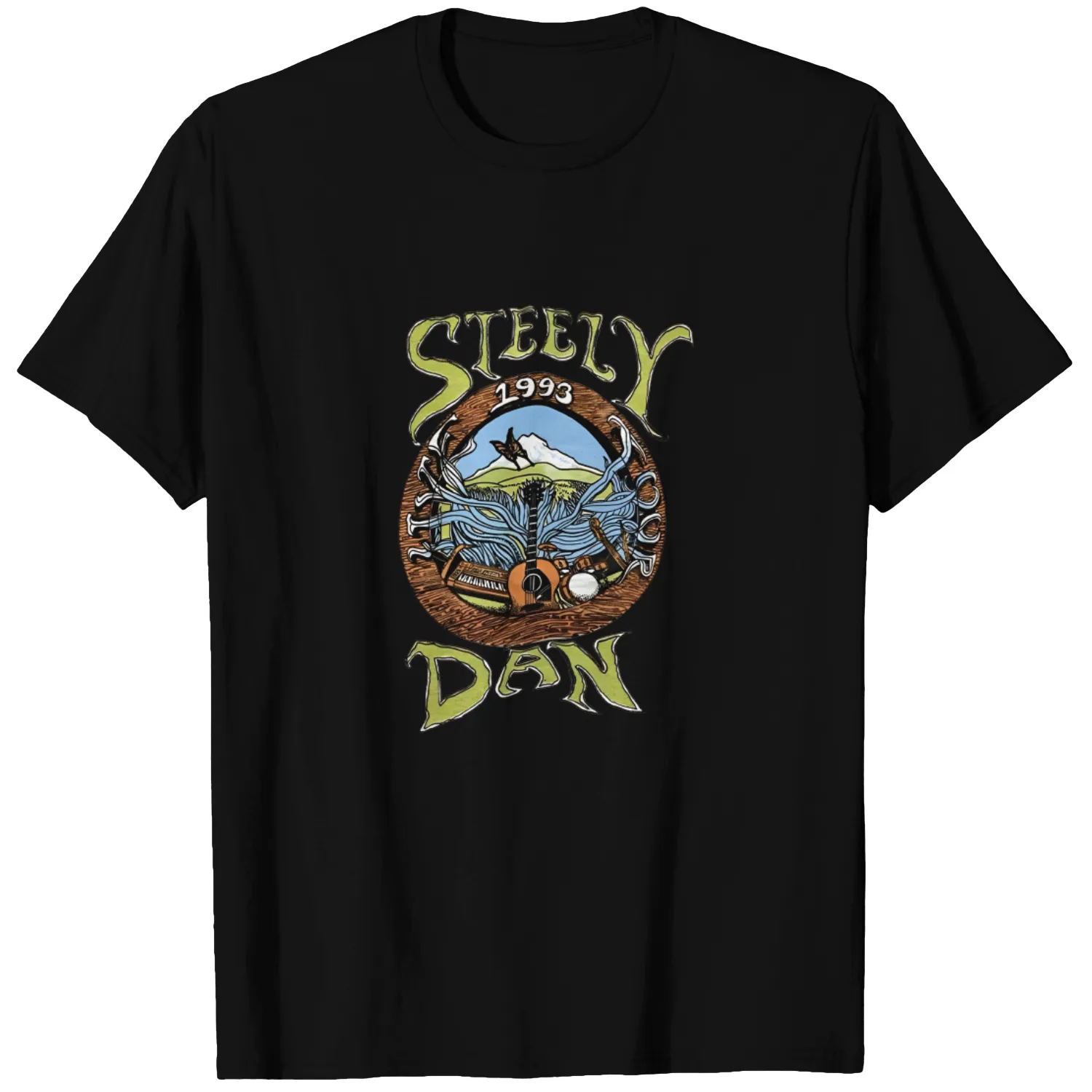 Rare Steely Dan Band 1993 Short Sleeve Black Unisex T-Shirt