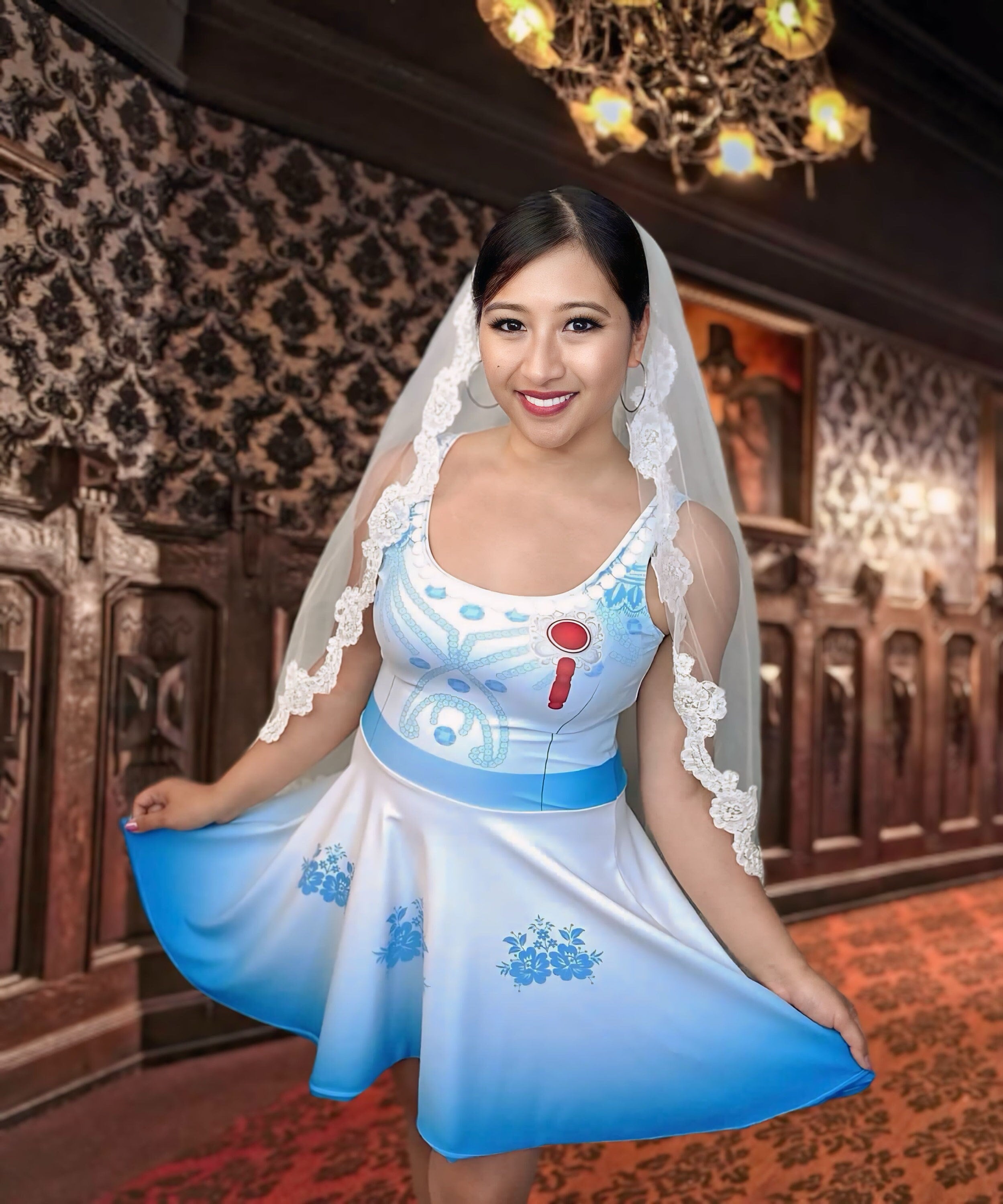 Cosplay Haunting Elegance: Constance with the Hatchet Skater Dress