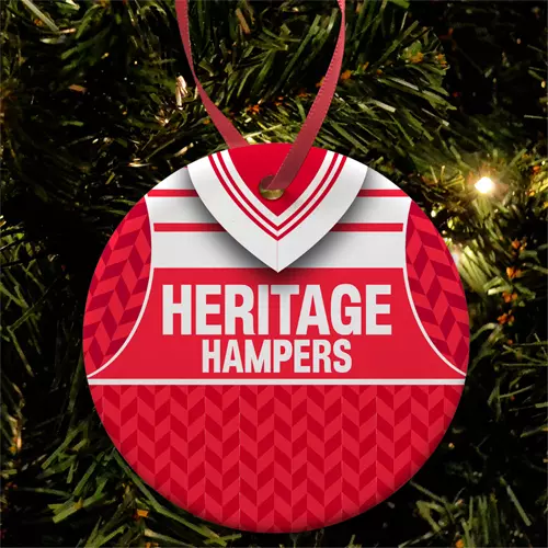 Middlesbrough Home 1988 Retro Kit Christmas Tree Decoration Bauble Ceramic