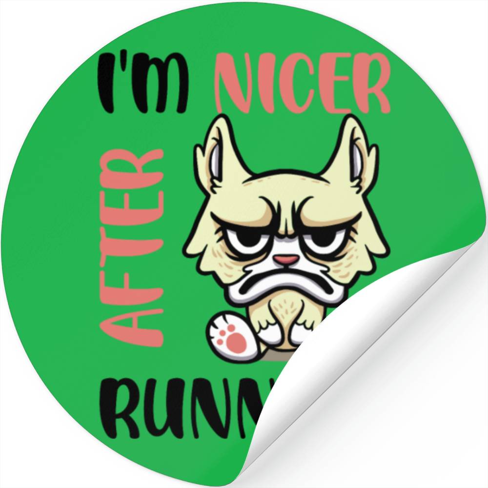 I'm Nicer After Running Stickers