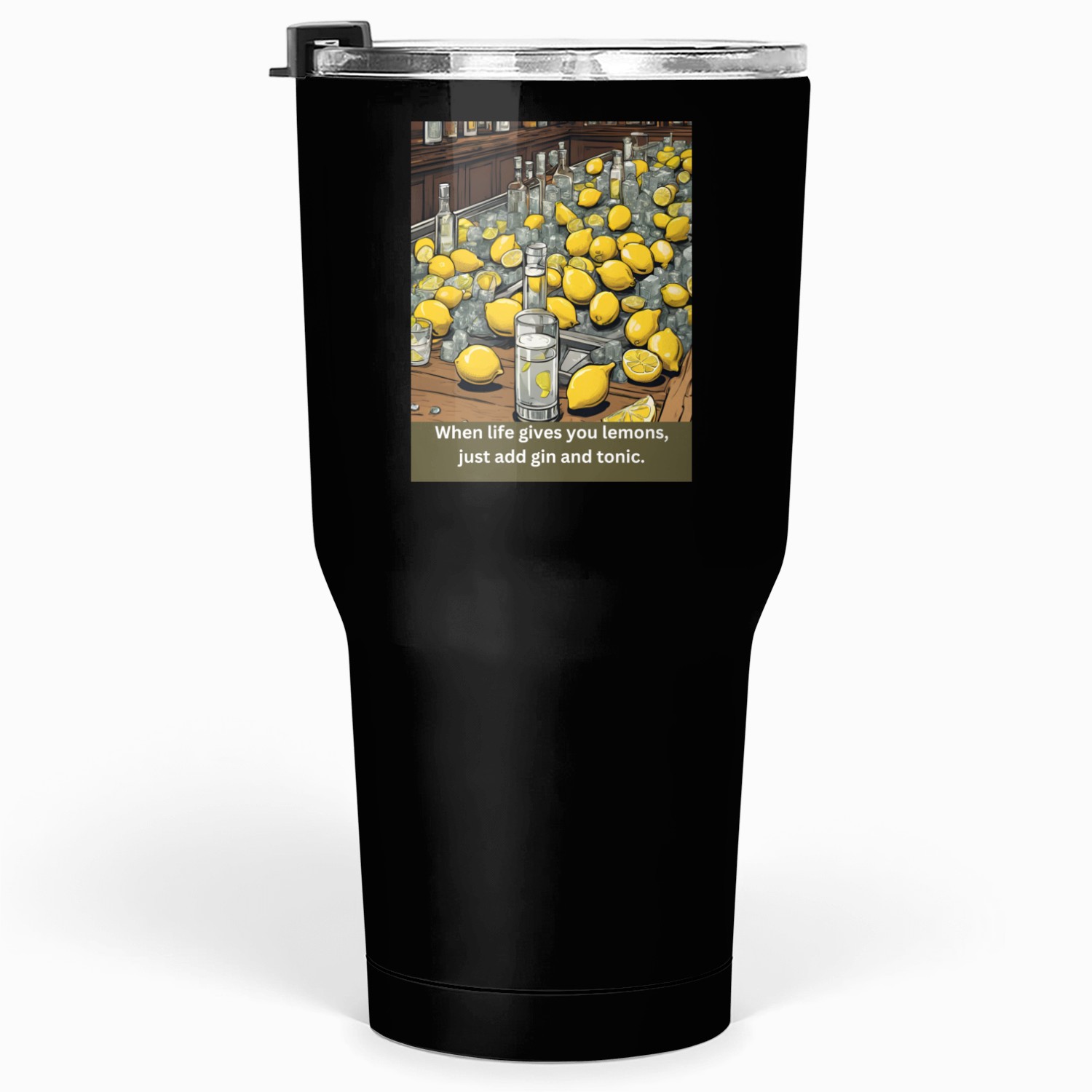 gin and lemons Tumblers 30 Oz