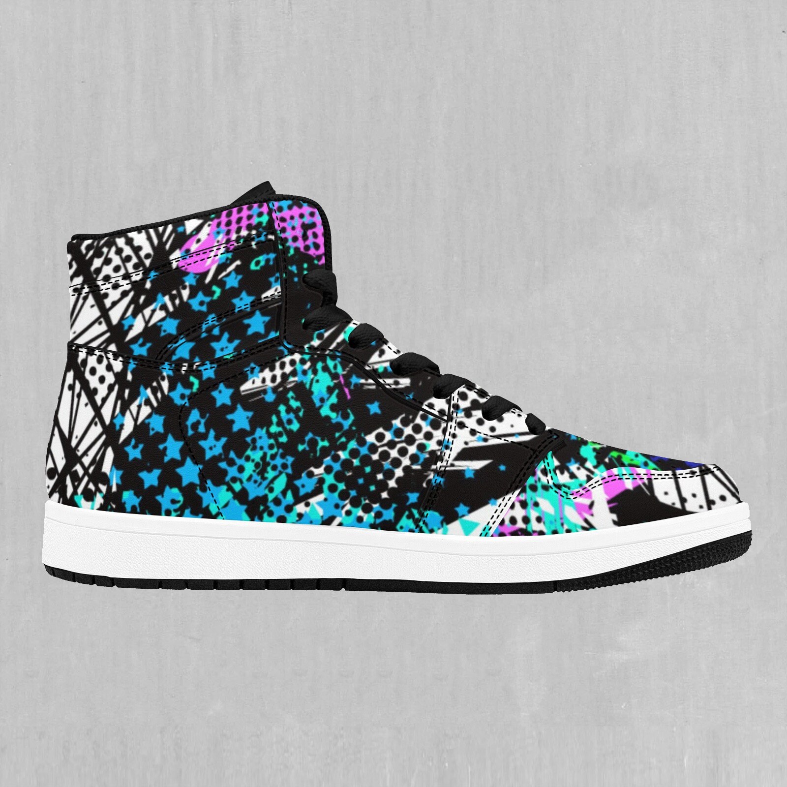 Electric Avenue Abstract High Top Sneakers