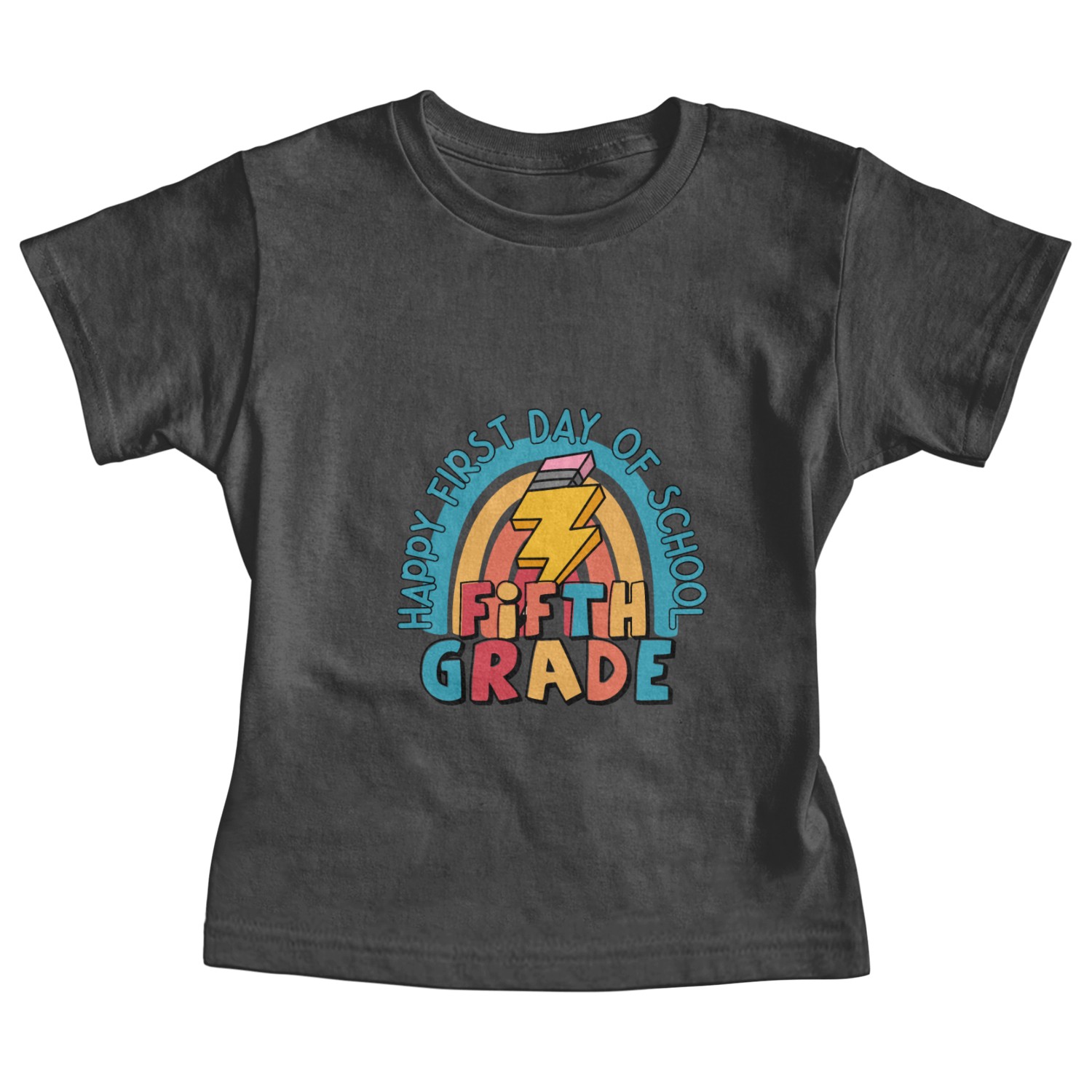 happy first day of school rainbow 5th Grade Baby Tees
