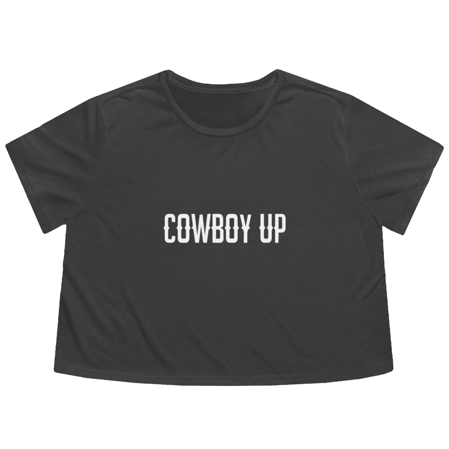 Cowboy Up, Western Cowboy Flowy Cropped Tees