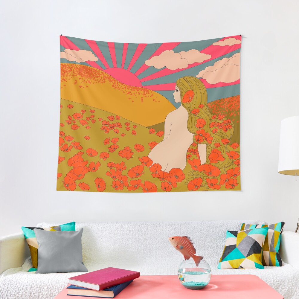 California Poppies Tapestry