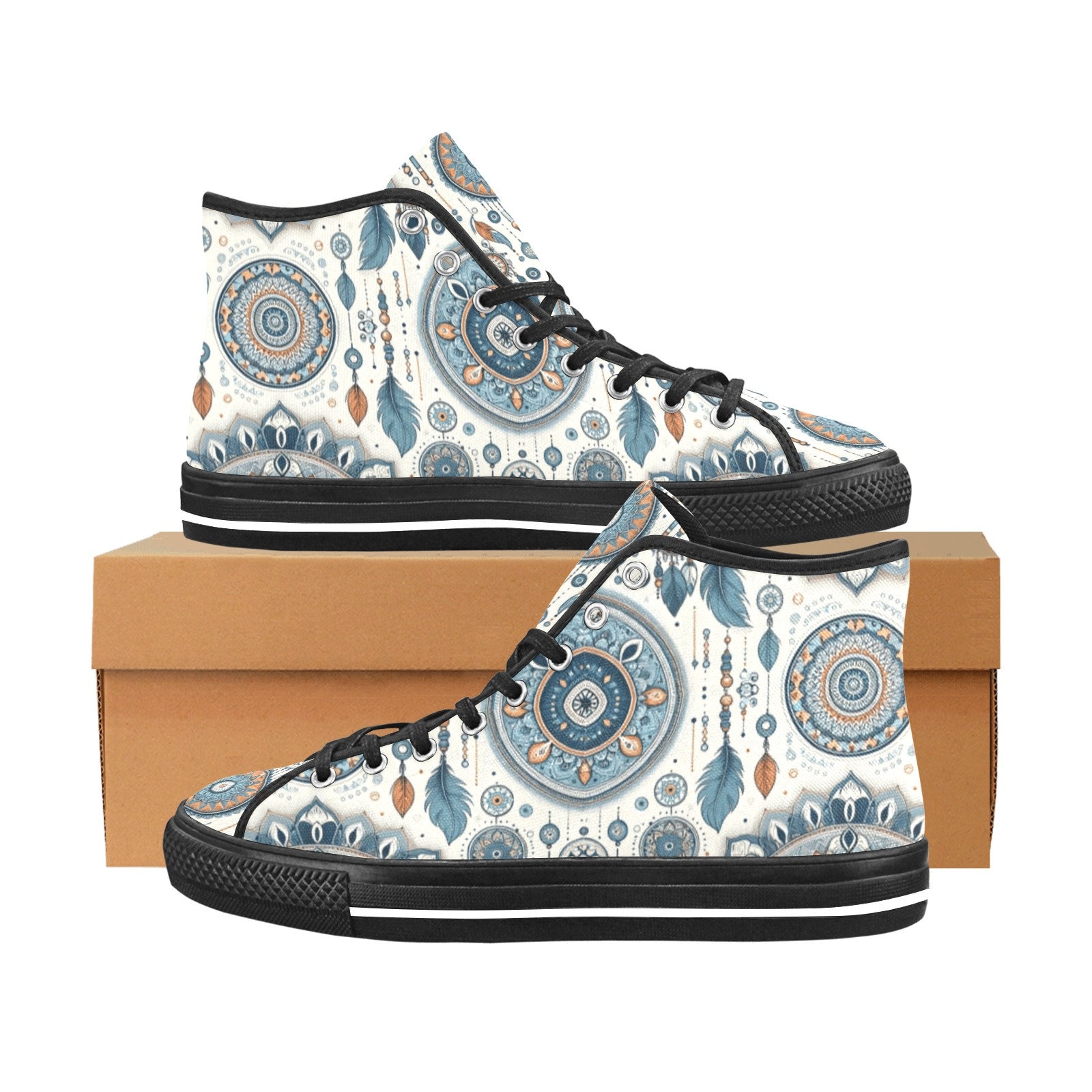 Boho Dreamcatcher High Top Canvas Sneakers for Men