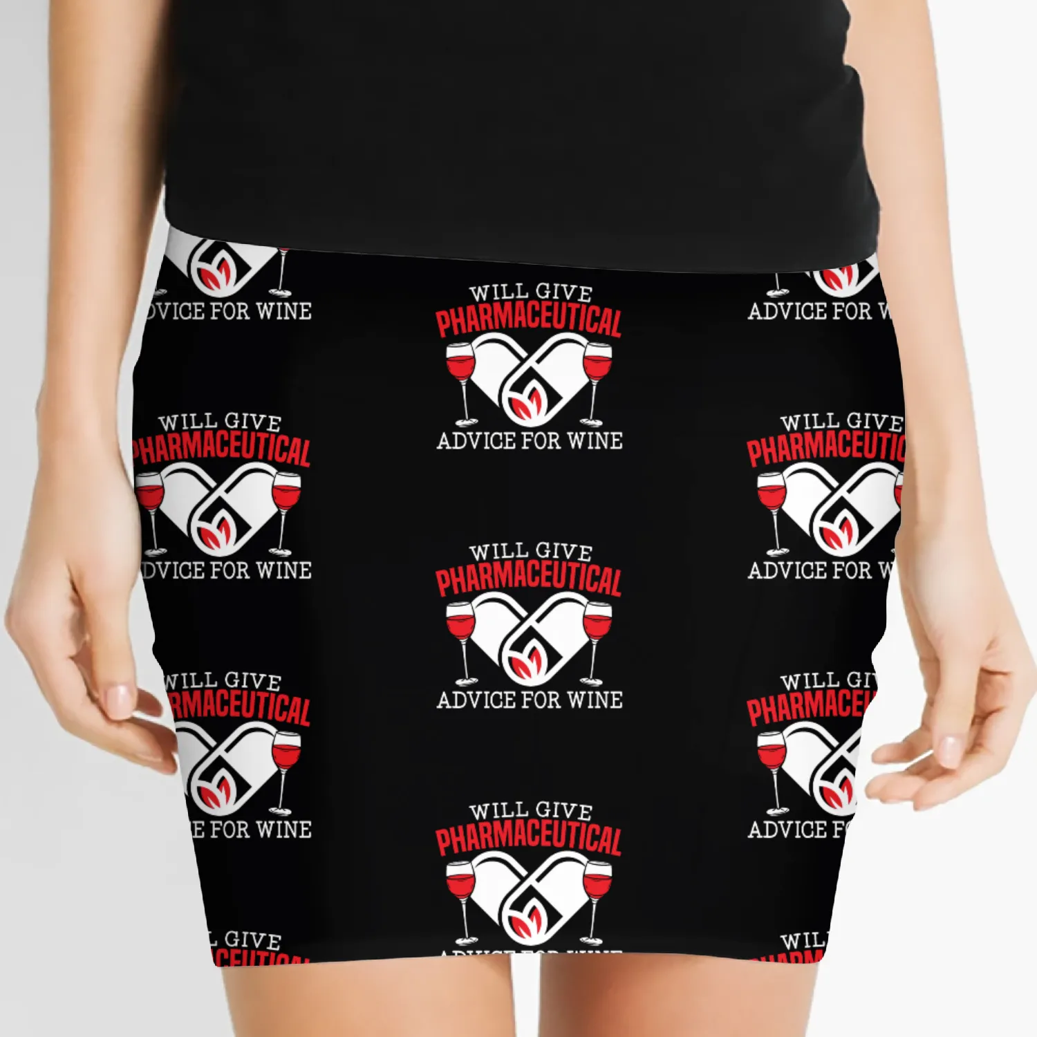 Will Give Pharmaceutical Advice For Wine Pharmacy Women's Mini Skirts