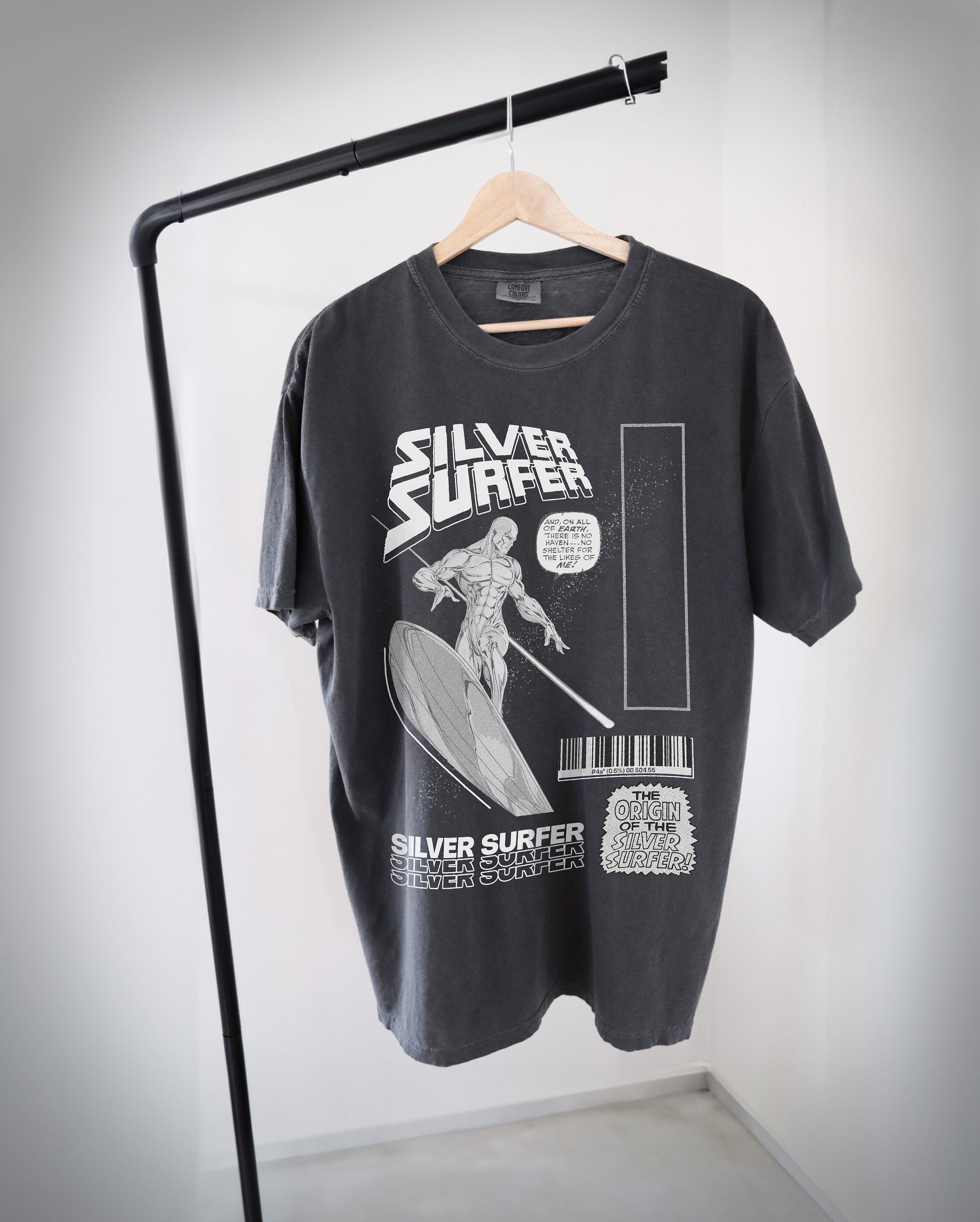 90s Styled The Silver Surfer Shirt, Silver Surfer T-Shirt, Comic Book T-Shirt, Retro Shirt