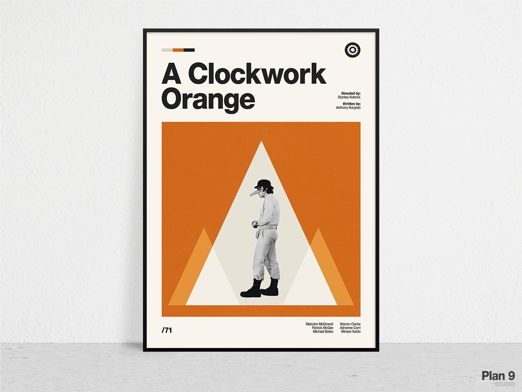 A CLOCKWORK ORANGE - Retro Movie Print | Modern Vintage | Mid Century Modern | Minimalist | Movie Art | Movie Poster