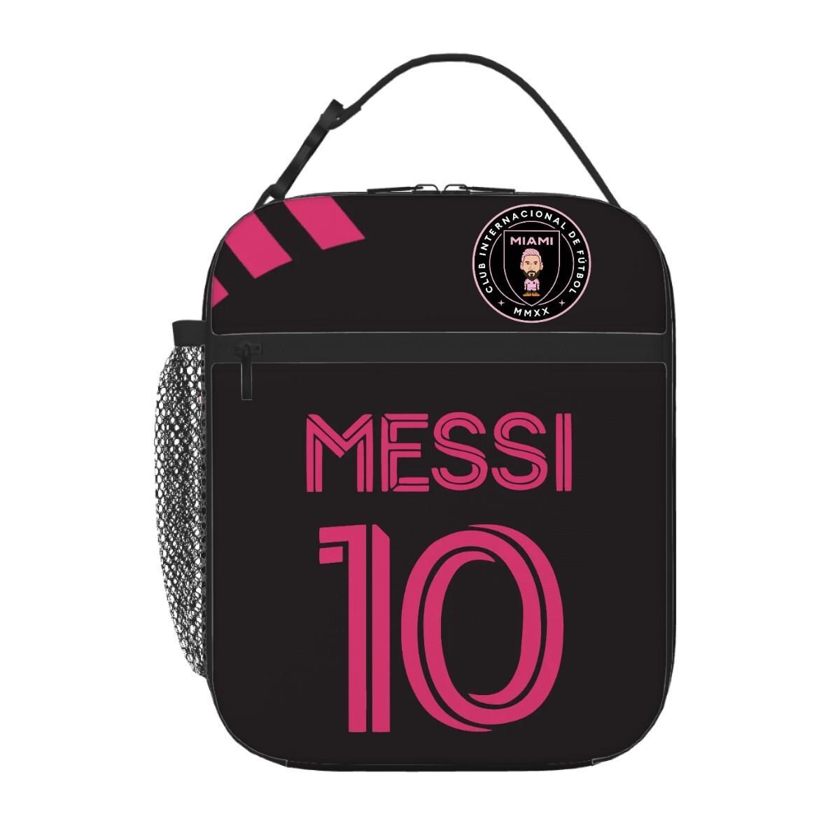 Messi Inter Miami Kids Lunch Bag - Insulated Large Capacity Tote for School and Picnics