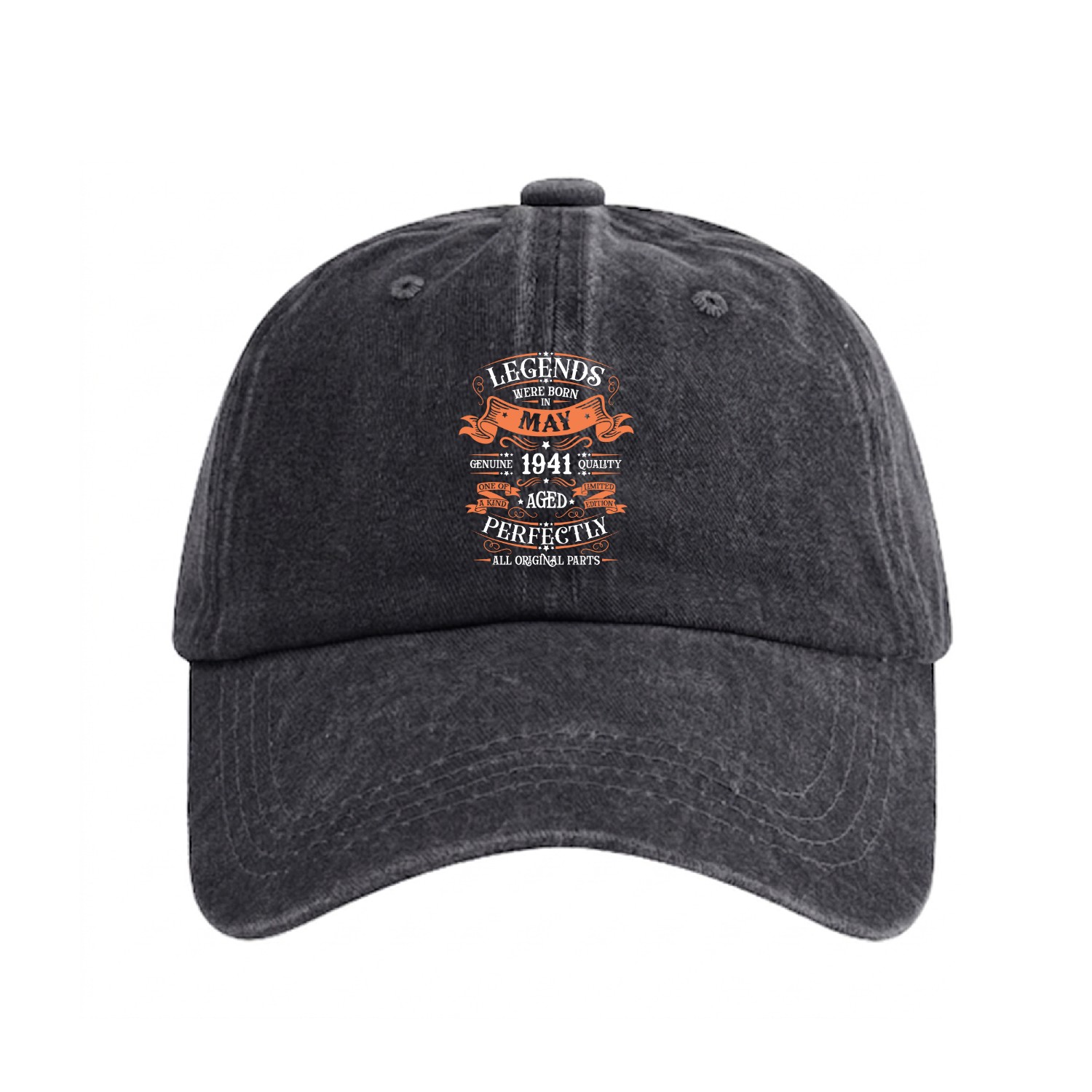 Legends Were Born In May 1941 Aged Perfectly Washed Denim Baseball Caps