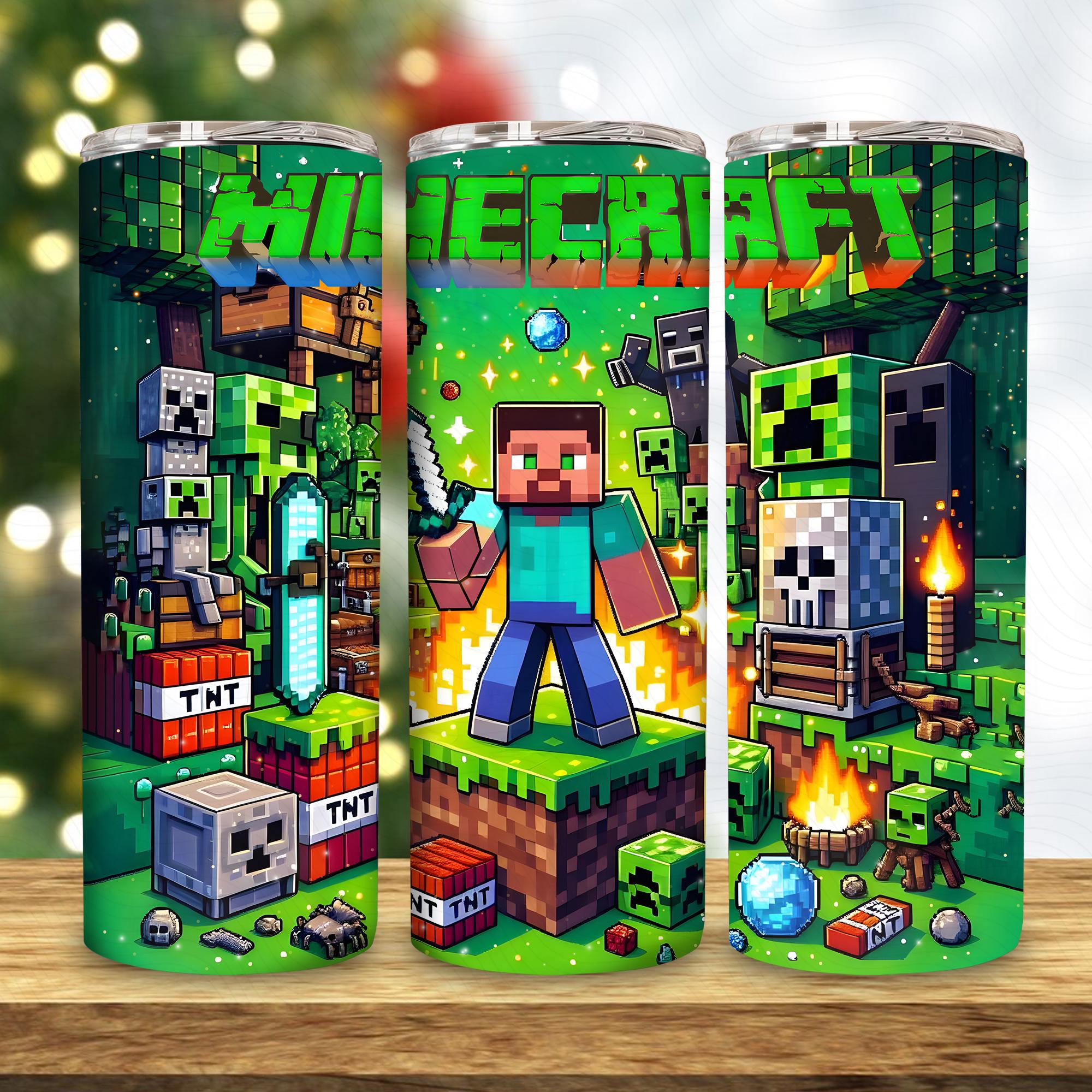 Game Skinny Tumbler , Game Characters Straight and Taper Tumbler Wrap, Trendy Tumbler