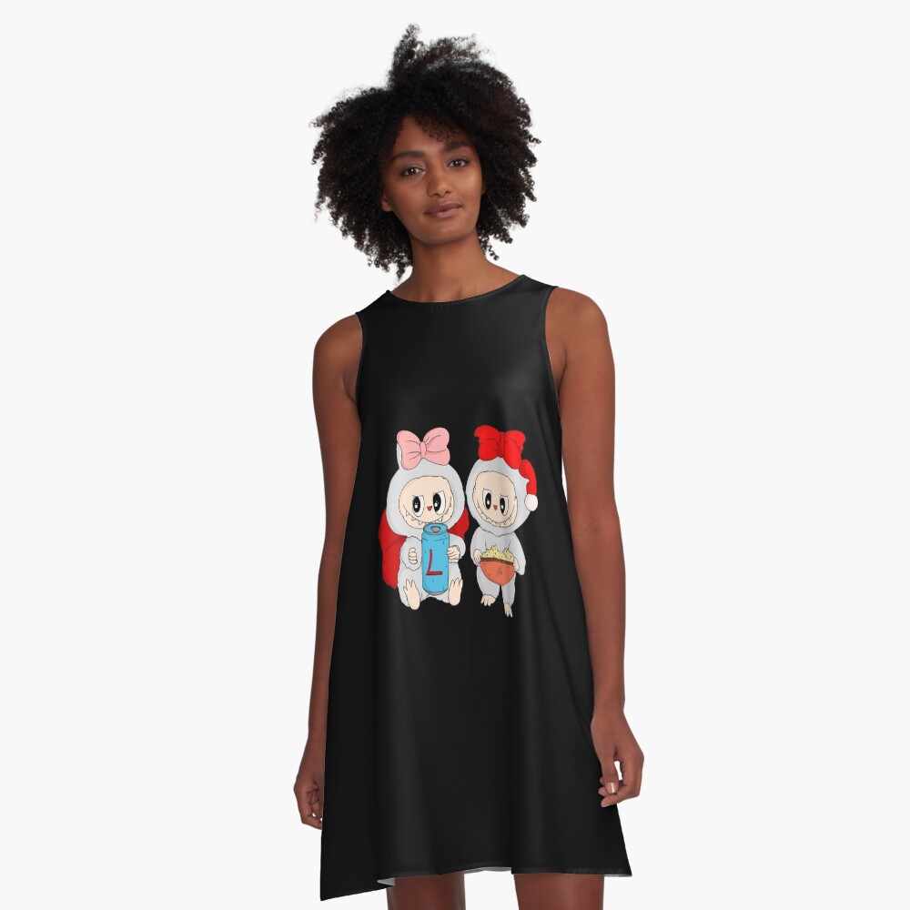 Labubu chill A-Line Dress, Gift for Her