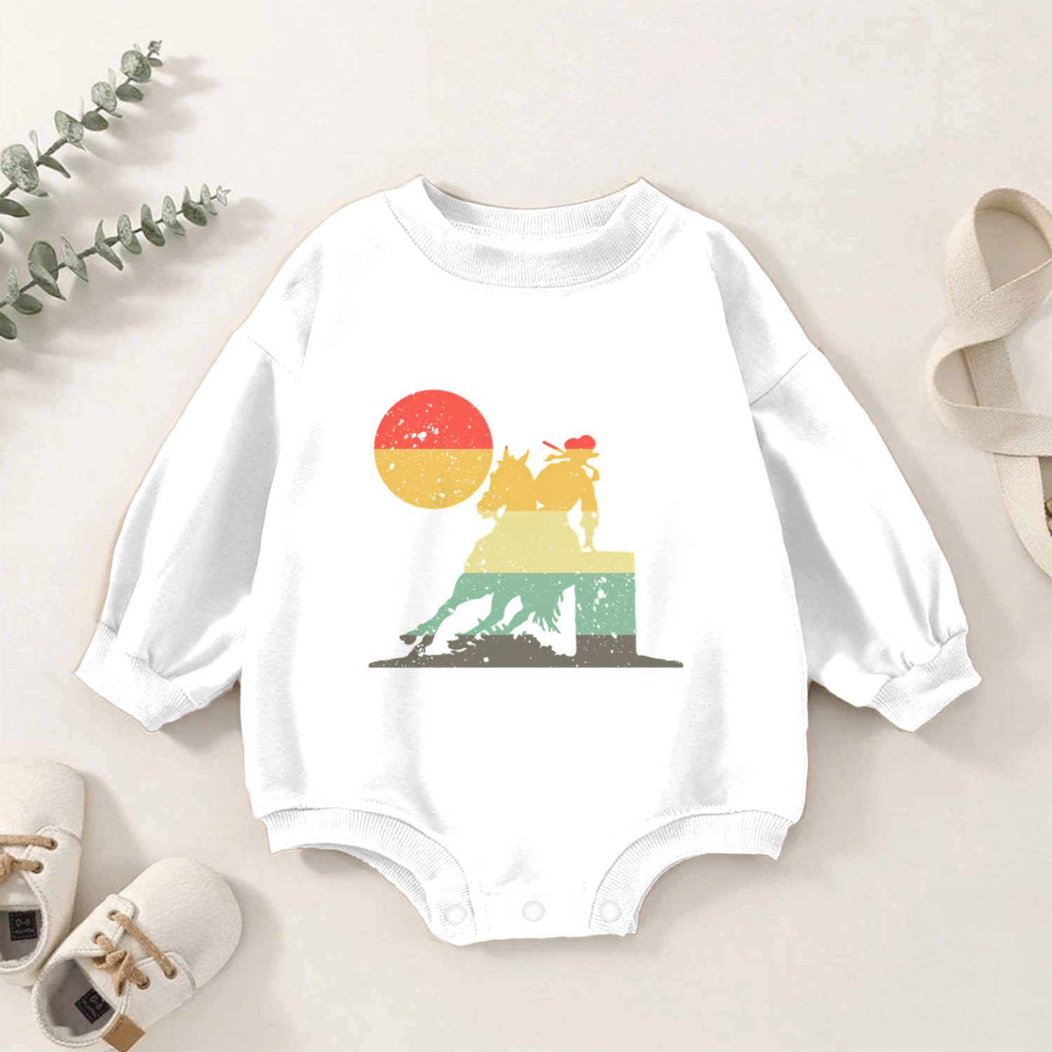 Barrel Racing Show - Barrel Racer Baby Romper Sweatshirts