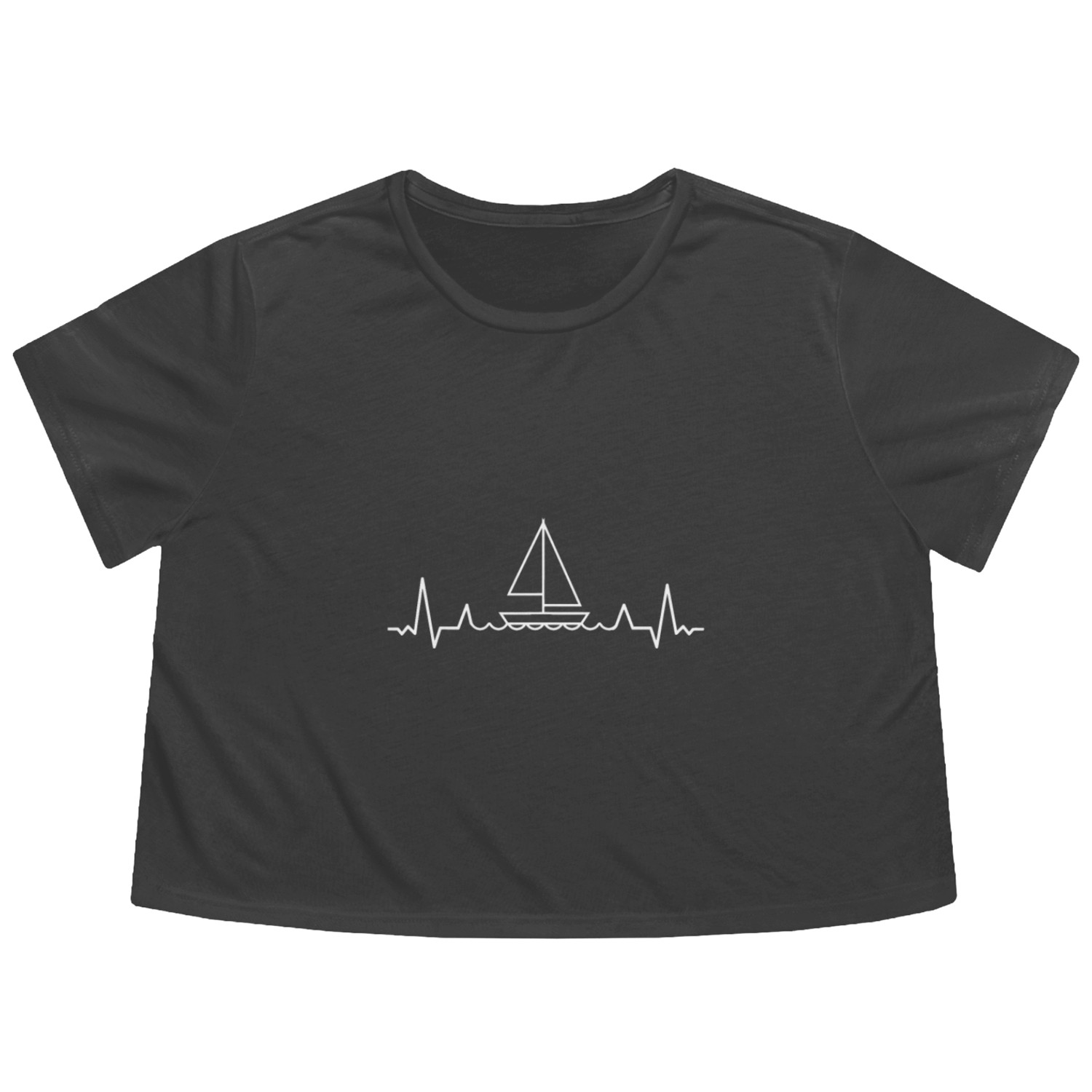 Yachting sailinger Sailors sailing boats Boating s Flowy Cropped Tees
