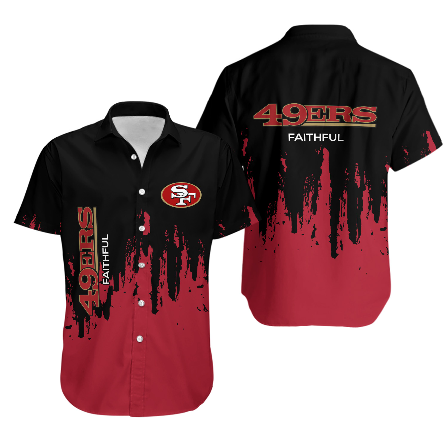 San Francisco Football Team SF 49erss Hawaiian Shirt