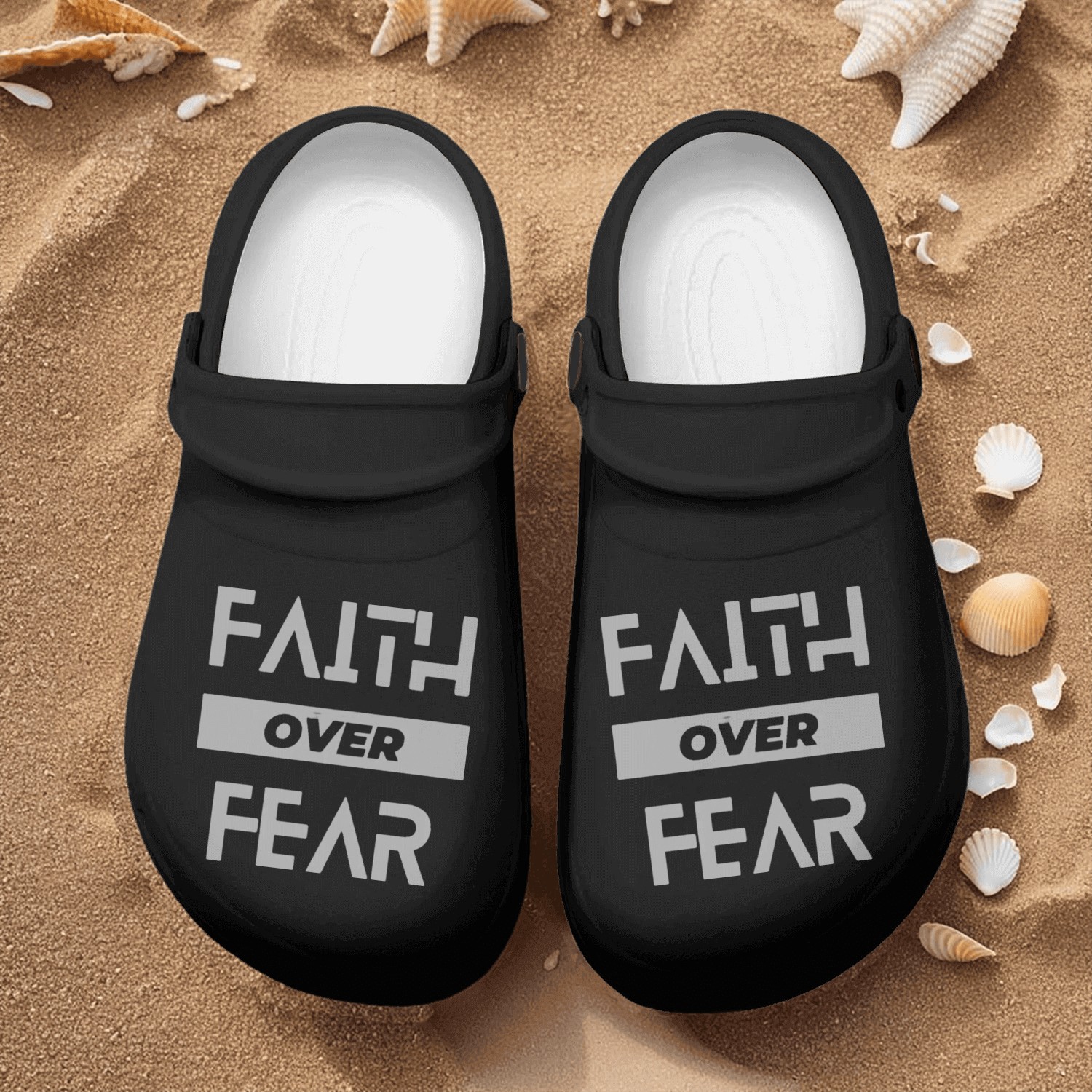faith over fear Nurse Clogs
