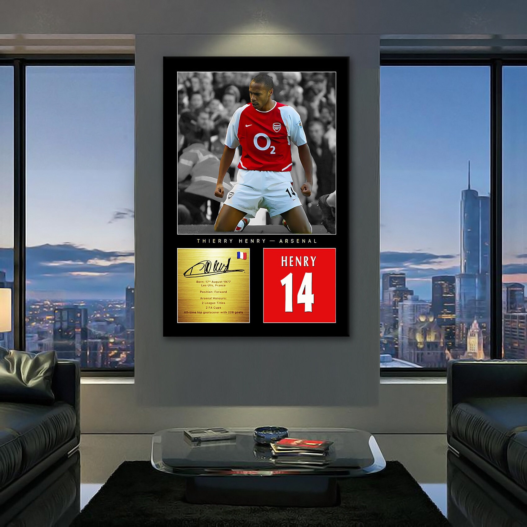 Thierry Henry Canvas Art, Football Legend
