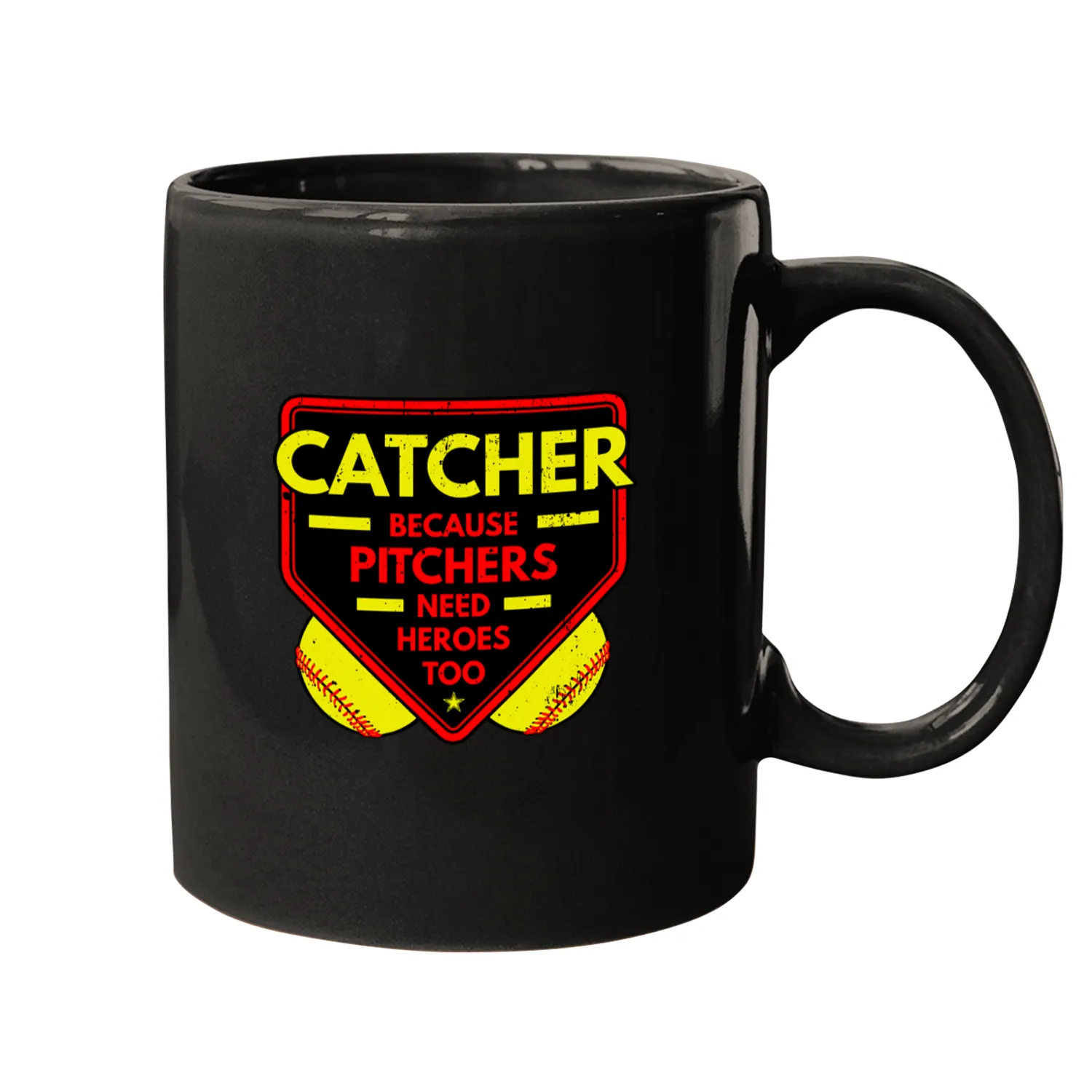 Catcher Because Pitchers Softball Player Team Sport Mugs