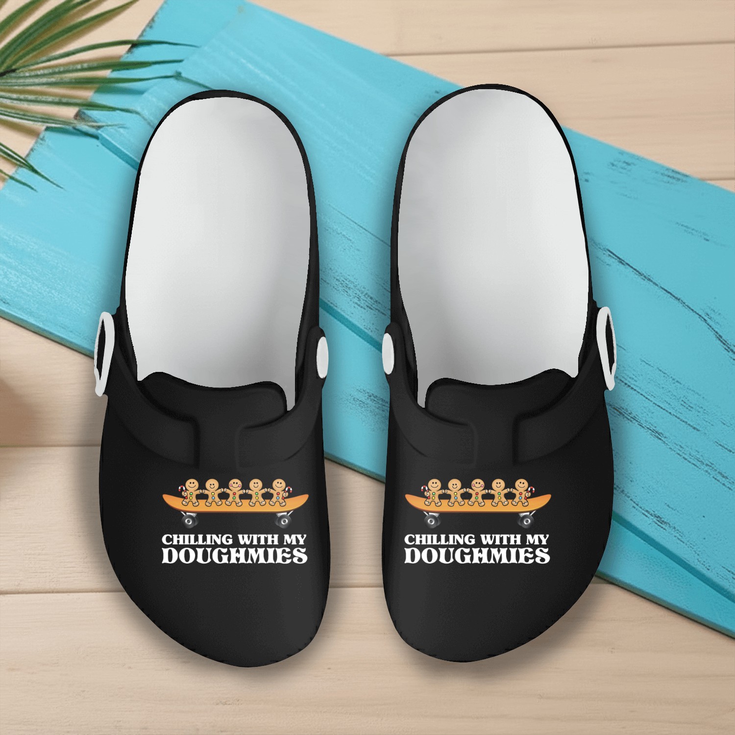 chilling with my doughmies Slip On Clogs