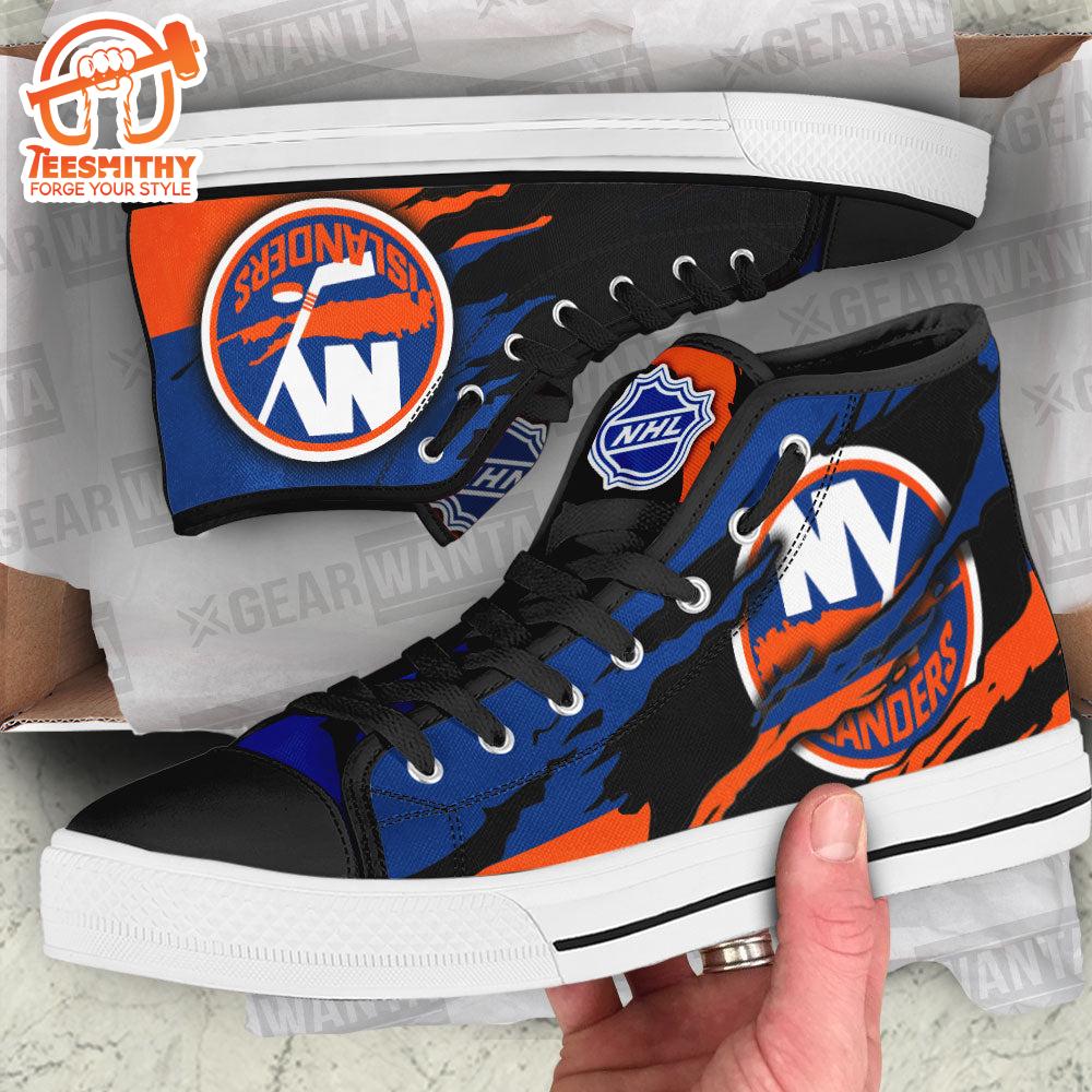 New York Islanders High Top Shoes For Fans