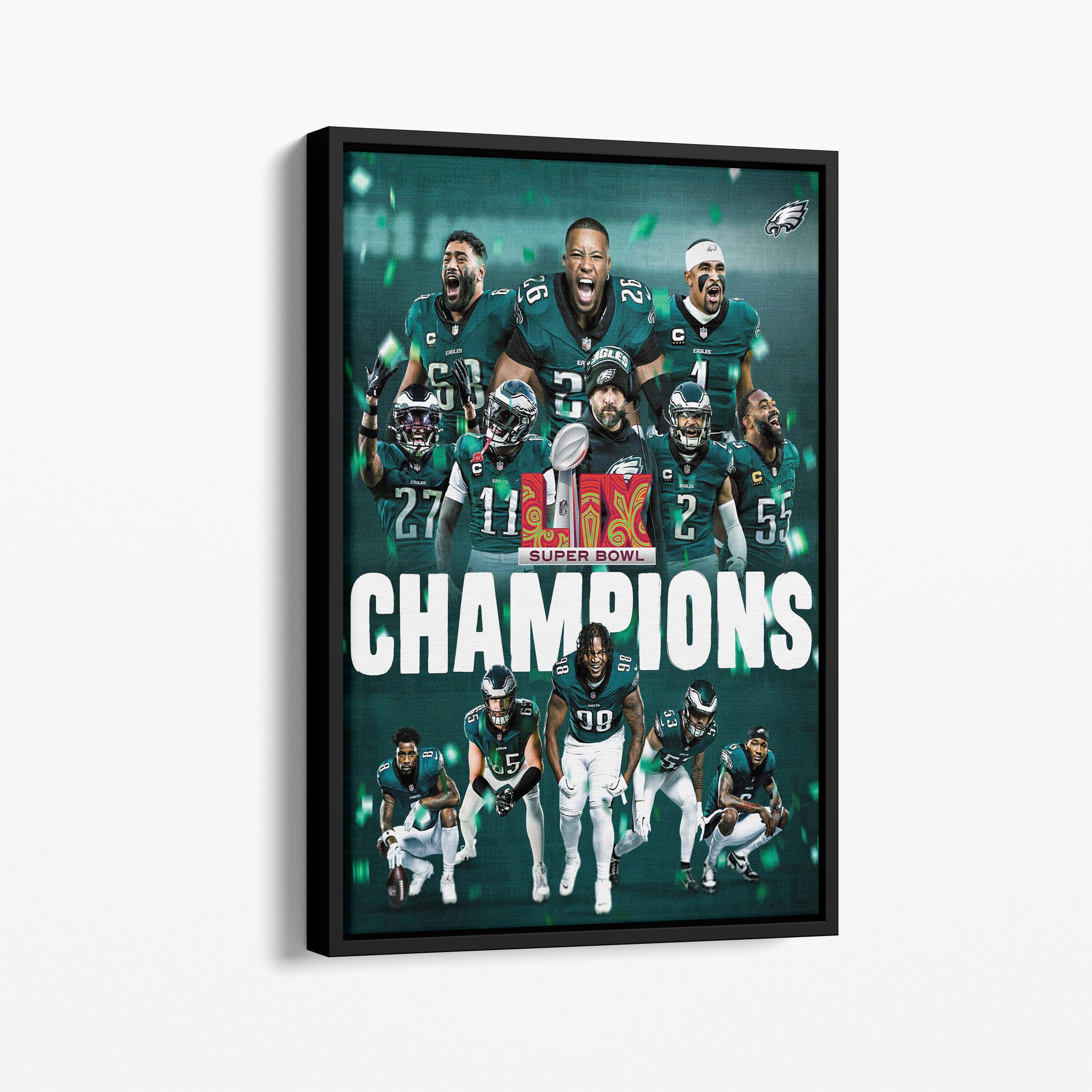 Philadelphia Eagles Super Bowl LIX Champions football Football Wall Art, Eagles Fan Gift,Home Decor