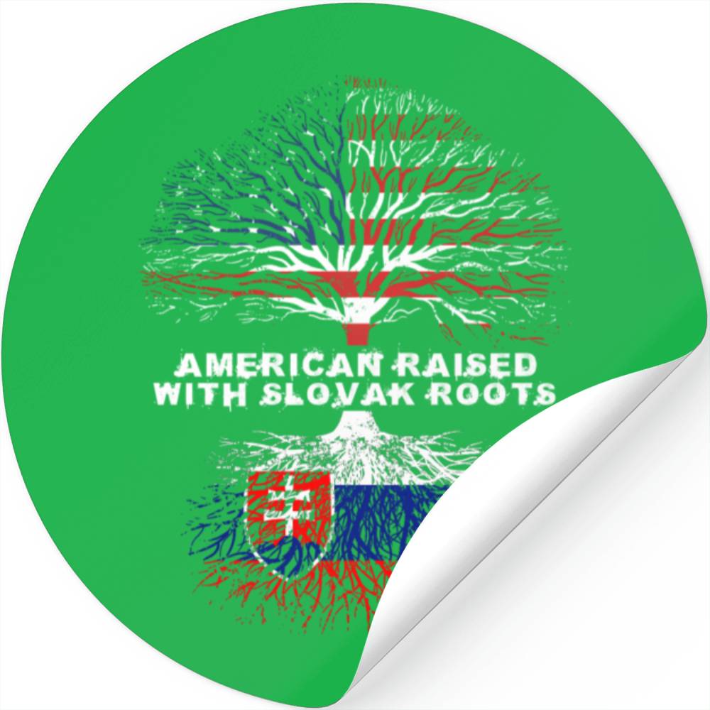 American Raised With Slovak Roots Slovakia Stickers