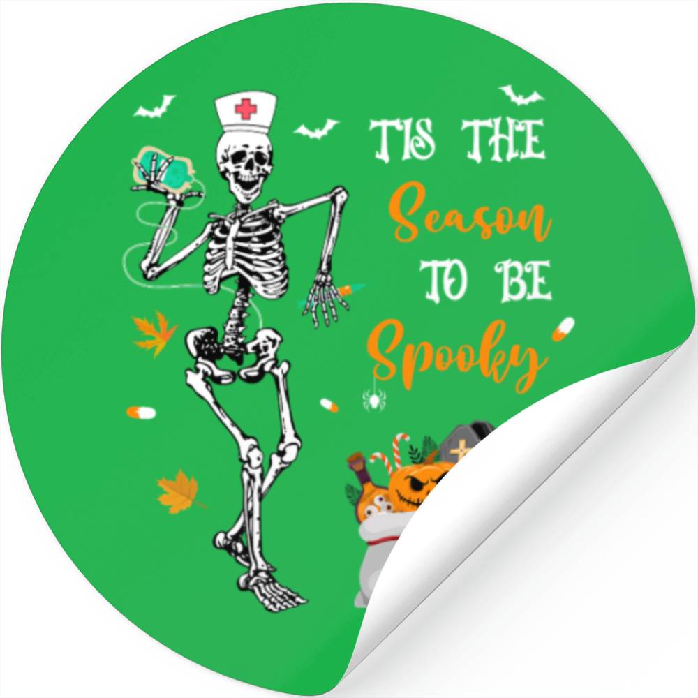 Tis The Season To Be Spooky Nurse Stickers