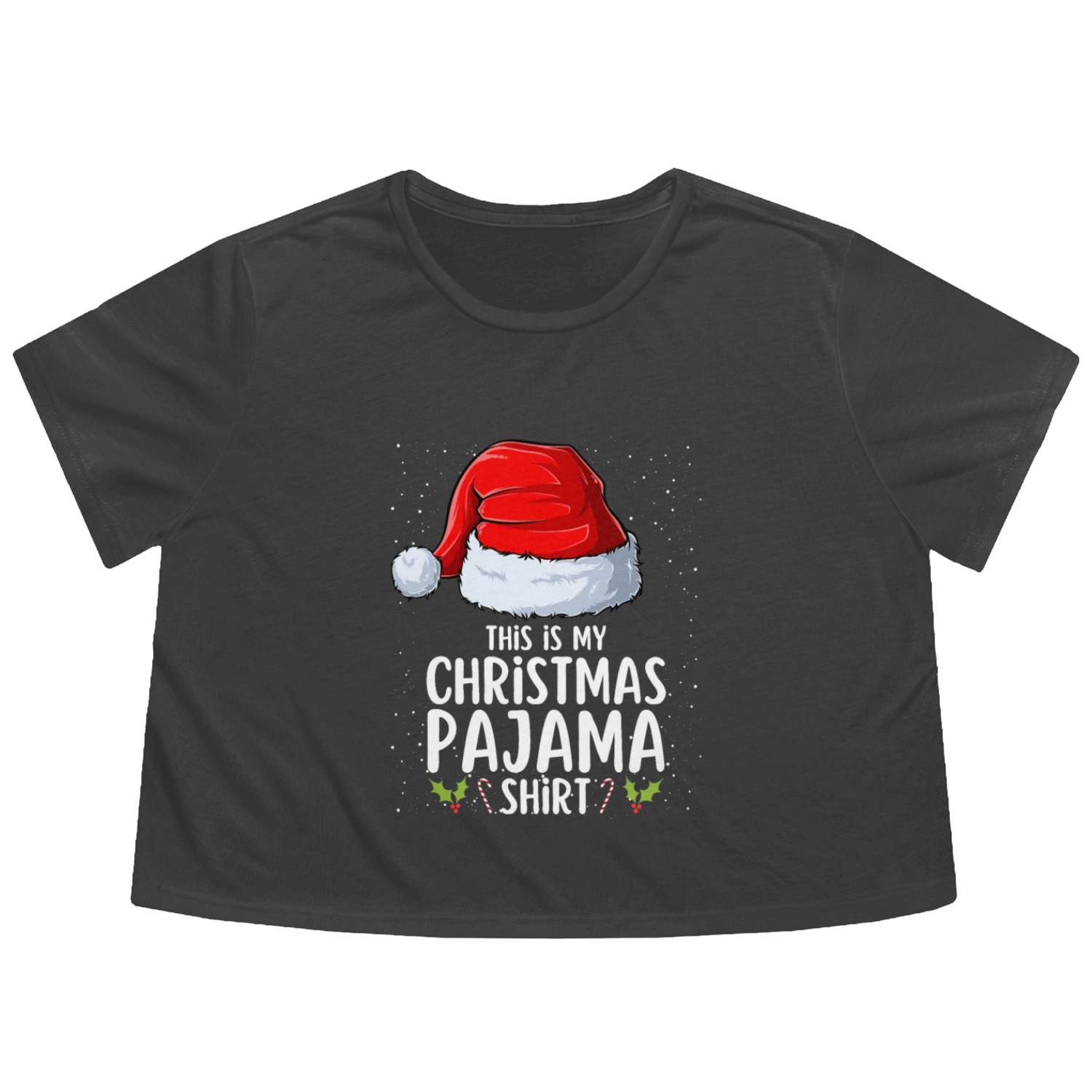 Christmas Pajamas Pajamas Sleep Flowy Cropped Tees