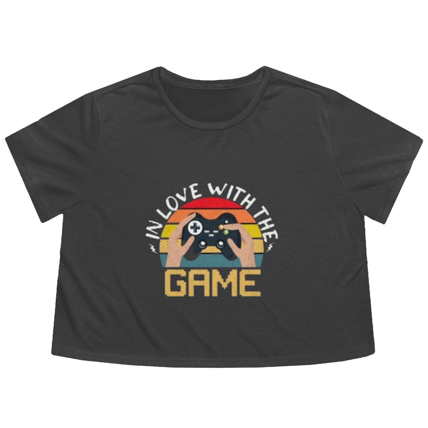 in love with the game Flowy Cropped Tees