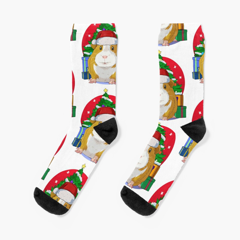 Christmas Guinea Pig Santa Hat Socks