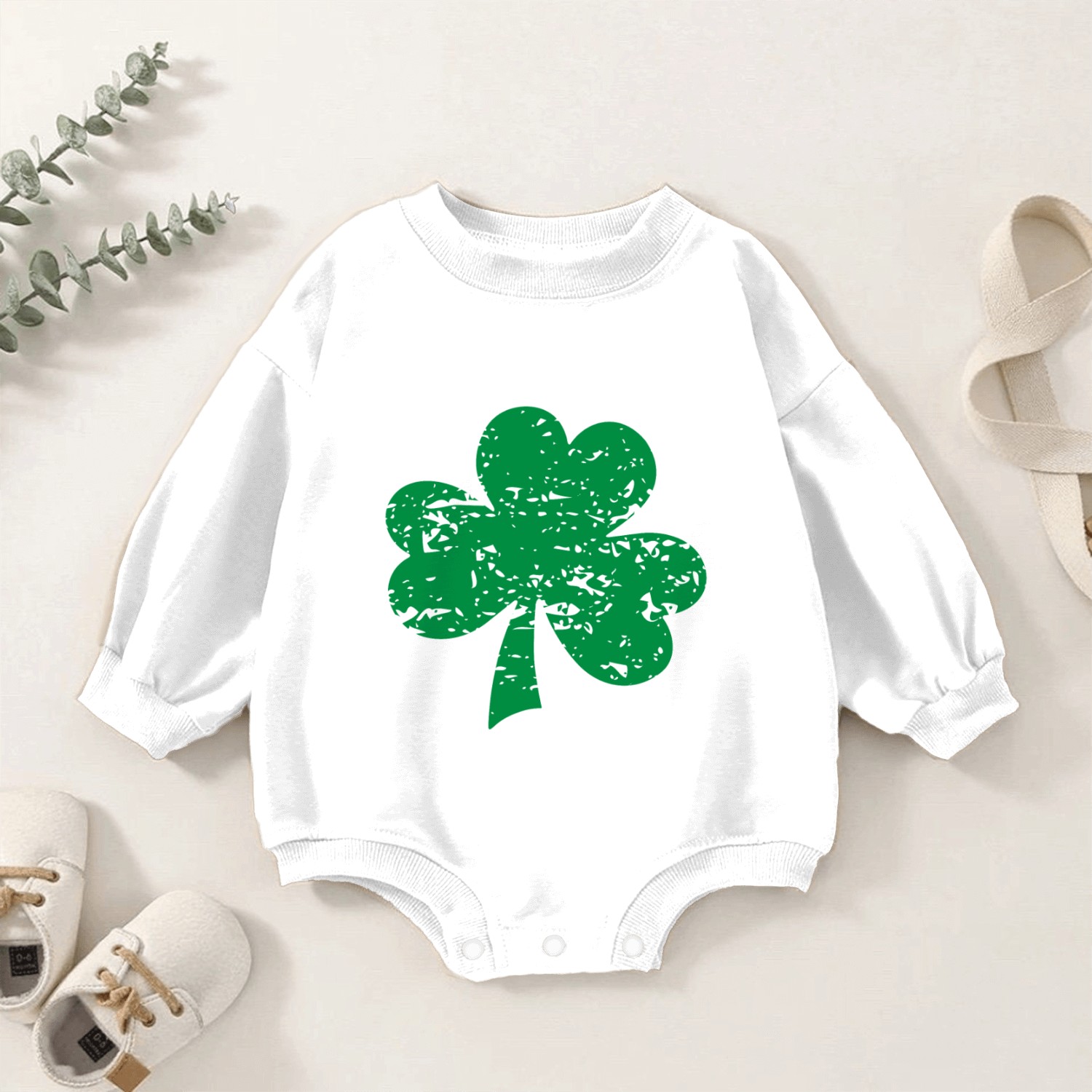 Irish clover Baby Romper Sweatshirts