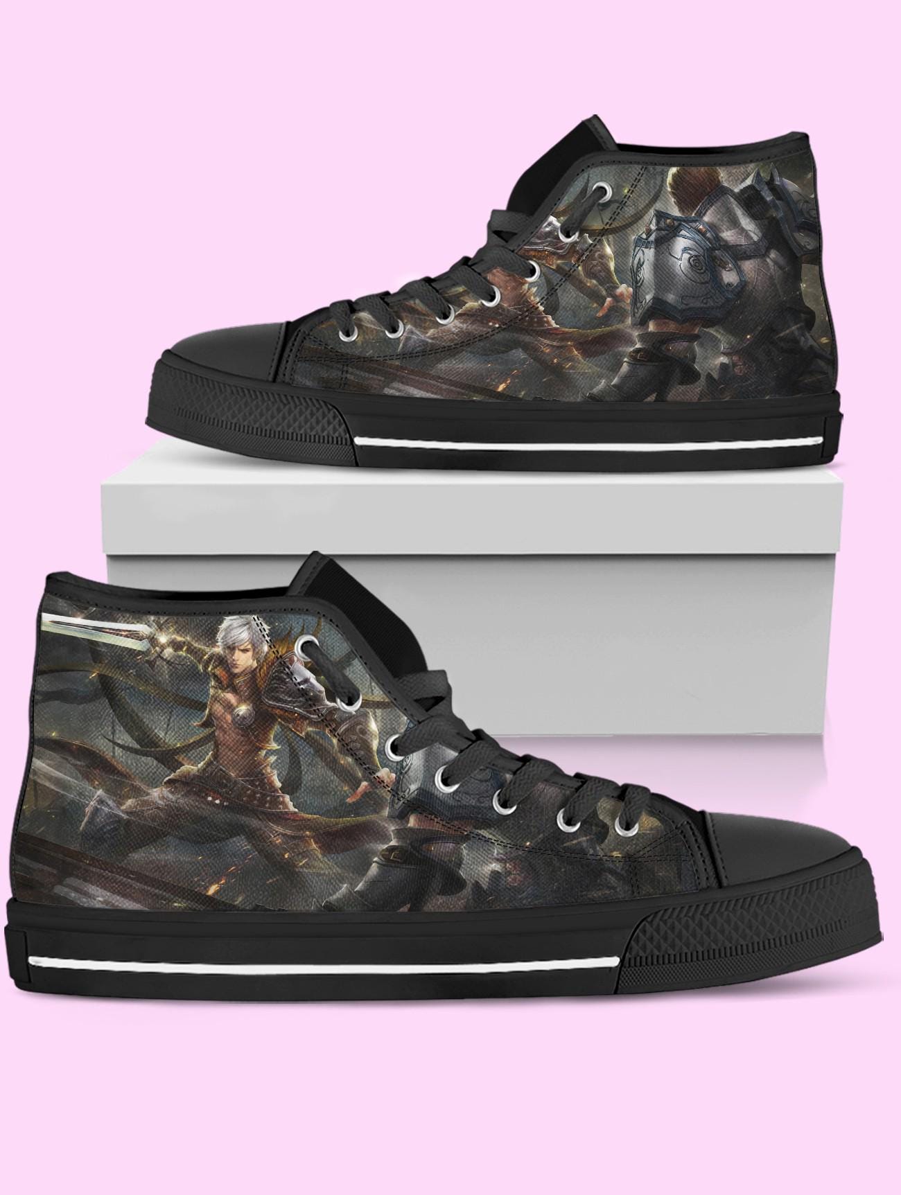 Lineage High Top Shoes, Video Game Sneakers for Women, Men