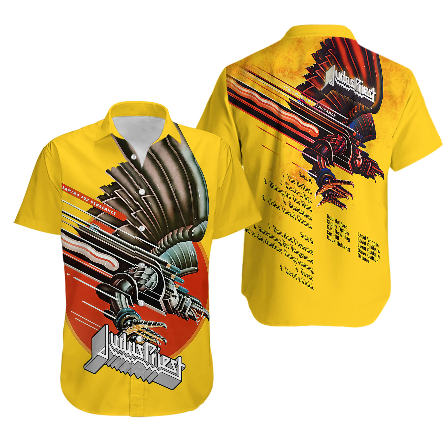 Judas Priest Screaming for Vengeance Album Cover Hawaiian Shirt