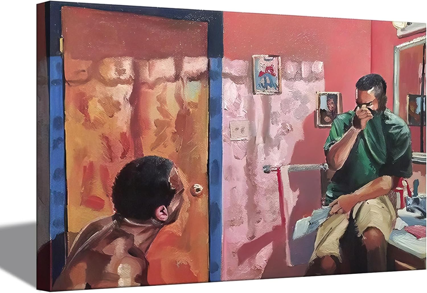Funny Bathroom Canvas Wall Art Toilet Decor Poster Modern Oil Painting for Wall Living Room Dorm Home