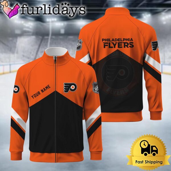 Philadelphia Flyers Logo Custom Standing Neck Zipper Jacket