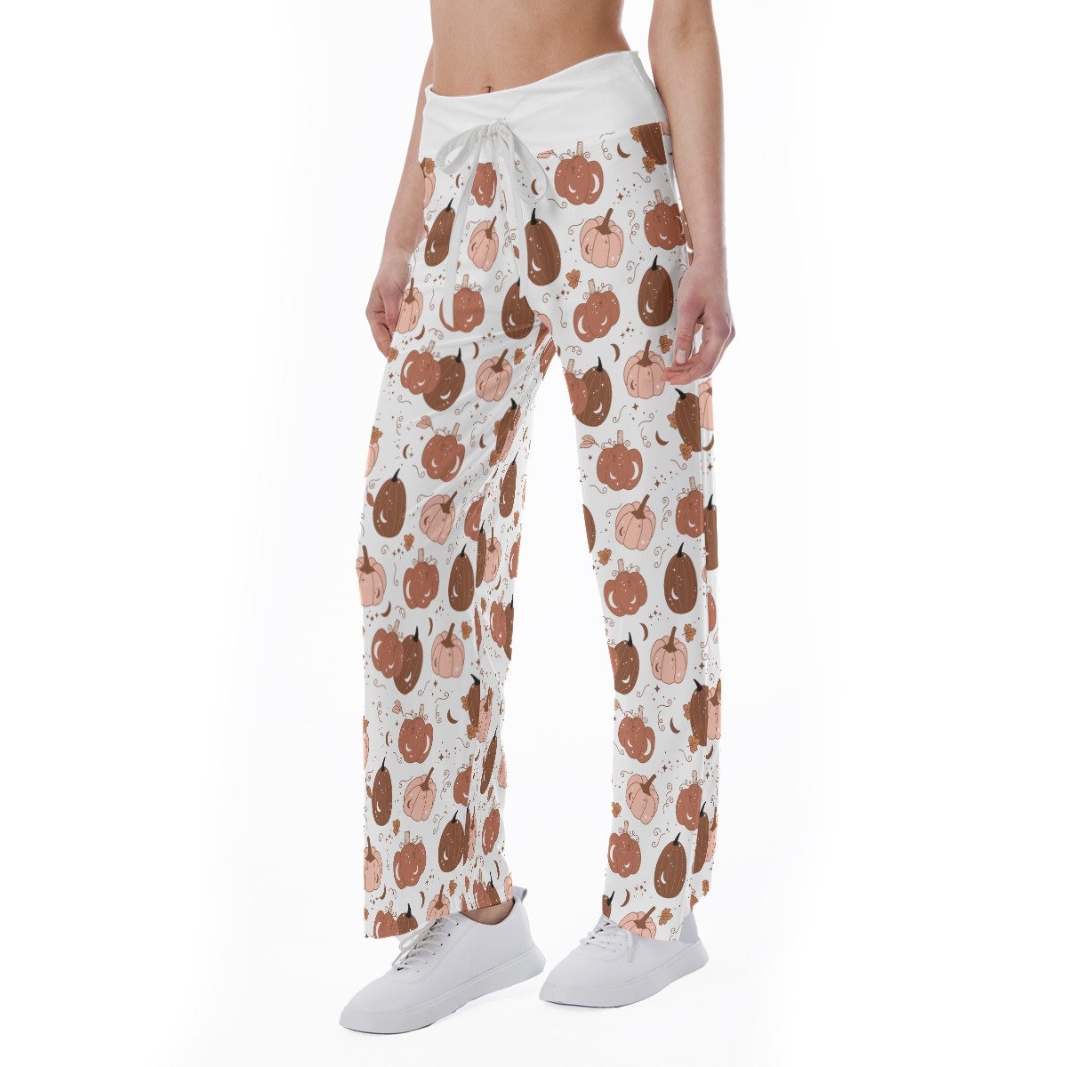 Fall Pumpkin Pattern Trousers Pants
