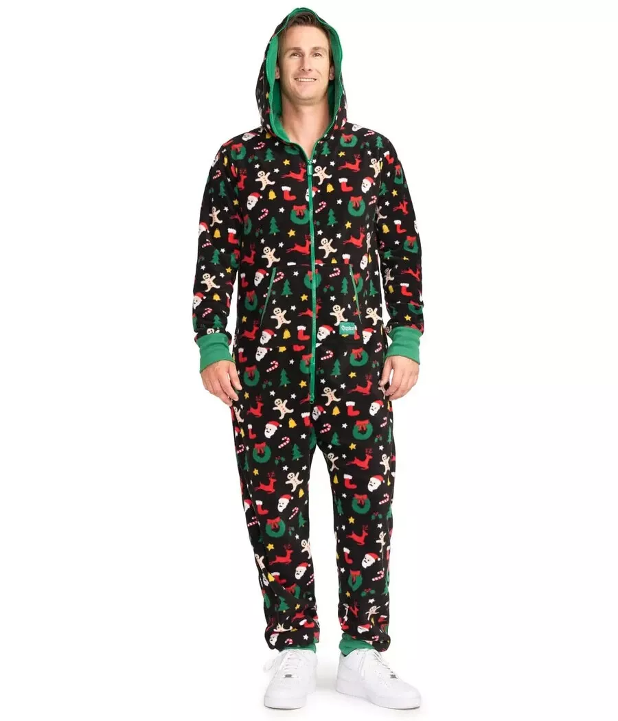 Men's Hooded Jumpsuit | Christmas Pajama Outfits | Family Matching Pajamas