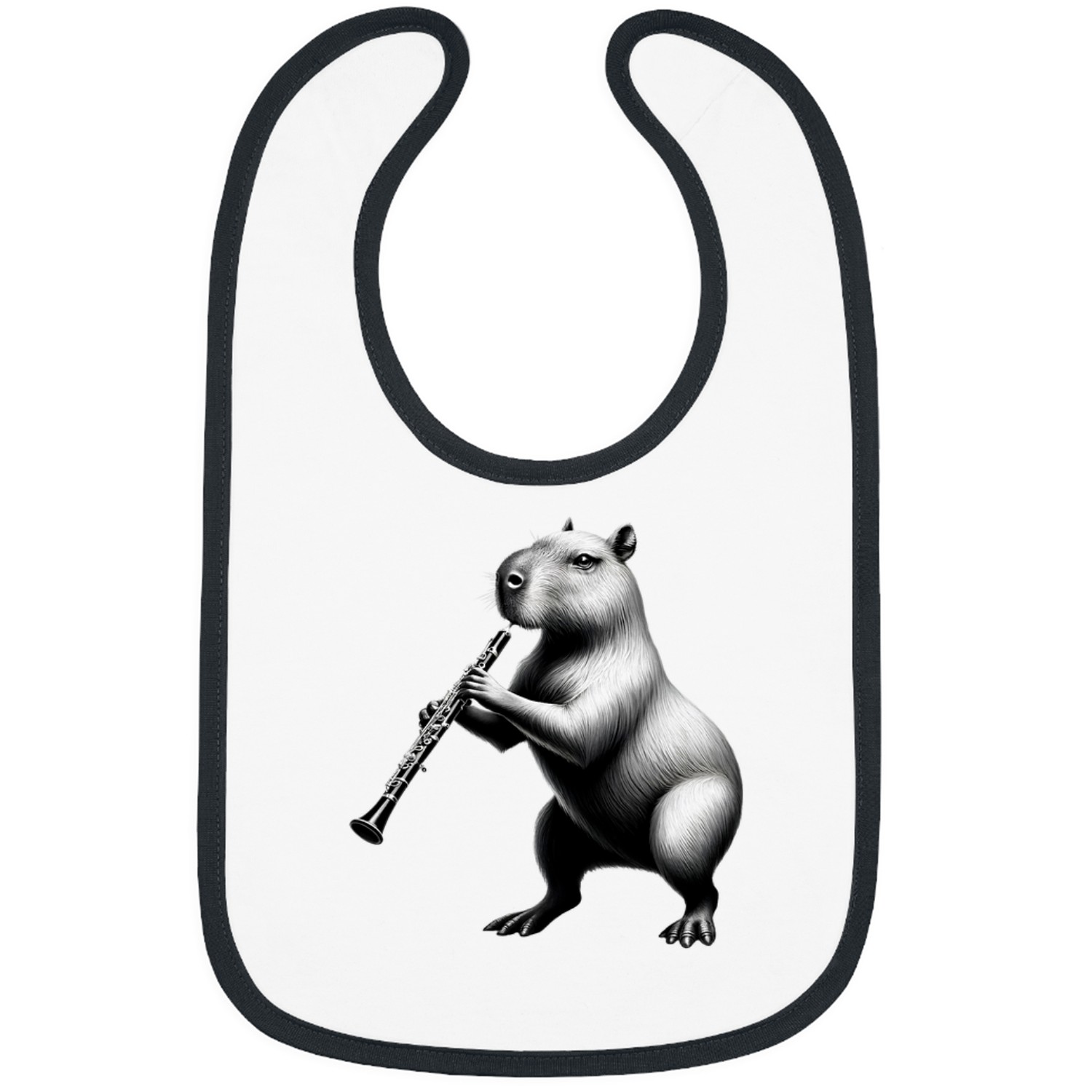 capybaras Pet Playing Oboe Oboist Oboe Player Bibs