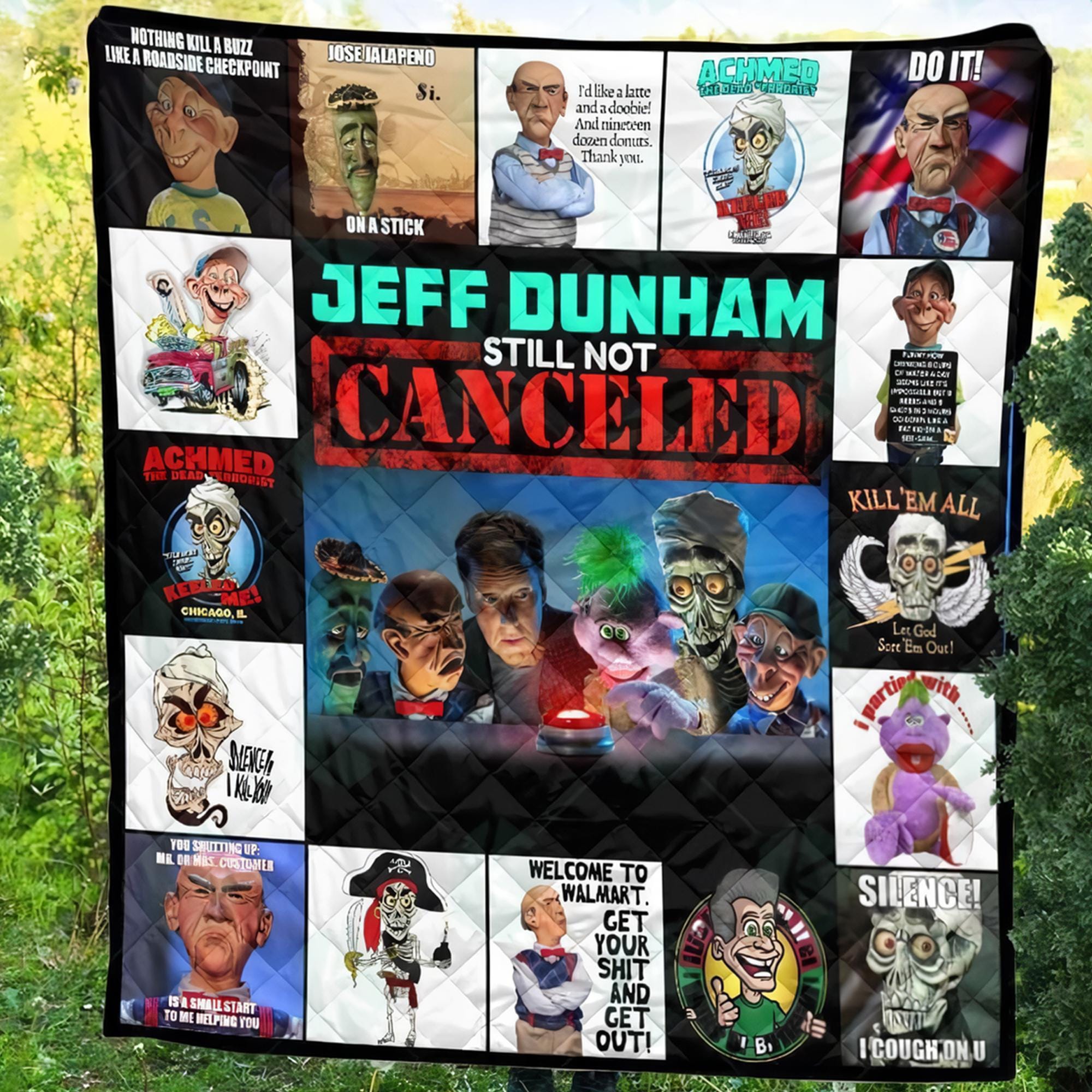 The J Dunha Show Quilt Blanket, Lover The J Dunha Show Blanket, Halloween Blanket, Christmas Blanket.
