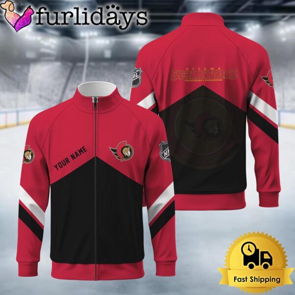 Ottawa Senators Logo Custom Standing Neck Zipper Jacket