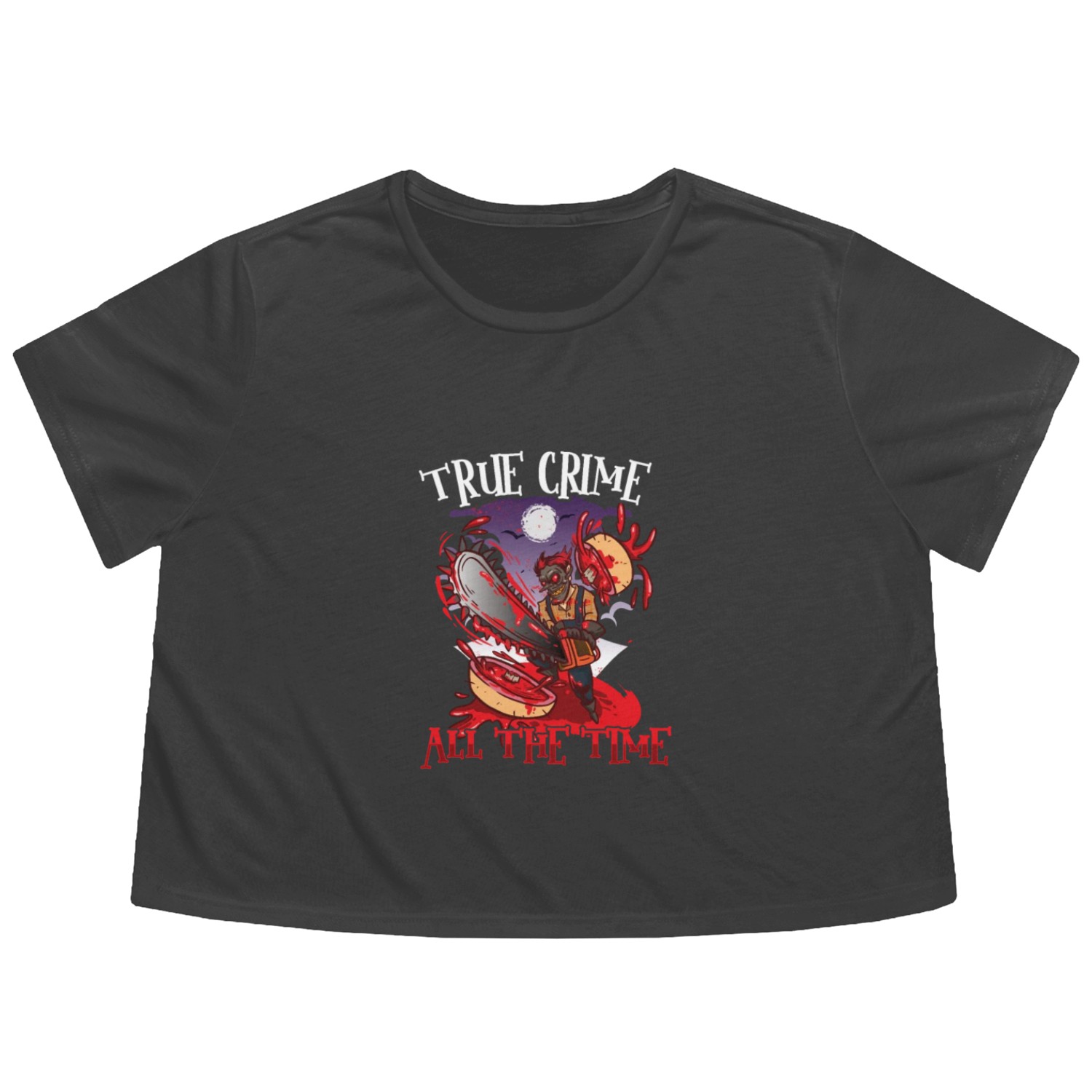 True Crime Murder Spy Crime Interest Gift Idea Flowy Cropped Tees