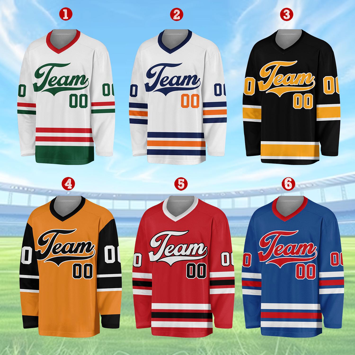 Personalized Team Name & Number Hockey Jersey, Custom Name Hockey Jersey, Hockey Jersey Uniform For Hockey Fans, Hockey Lovers