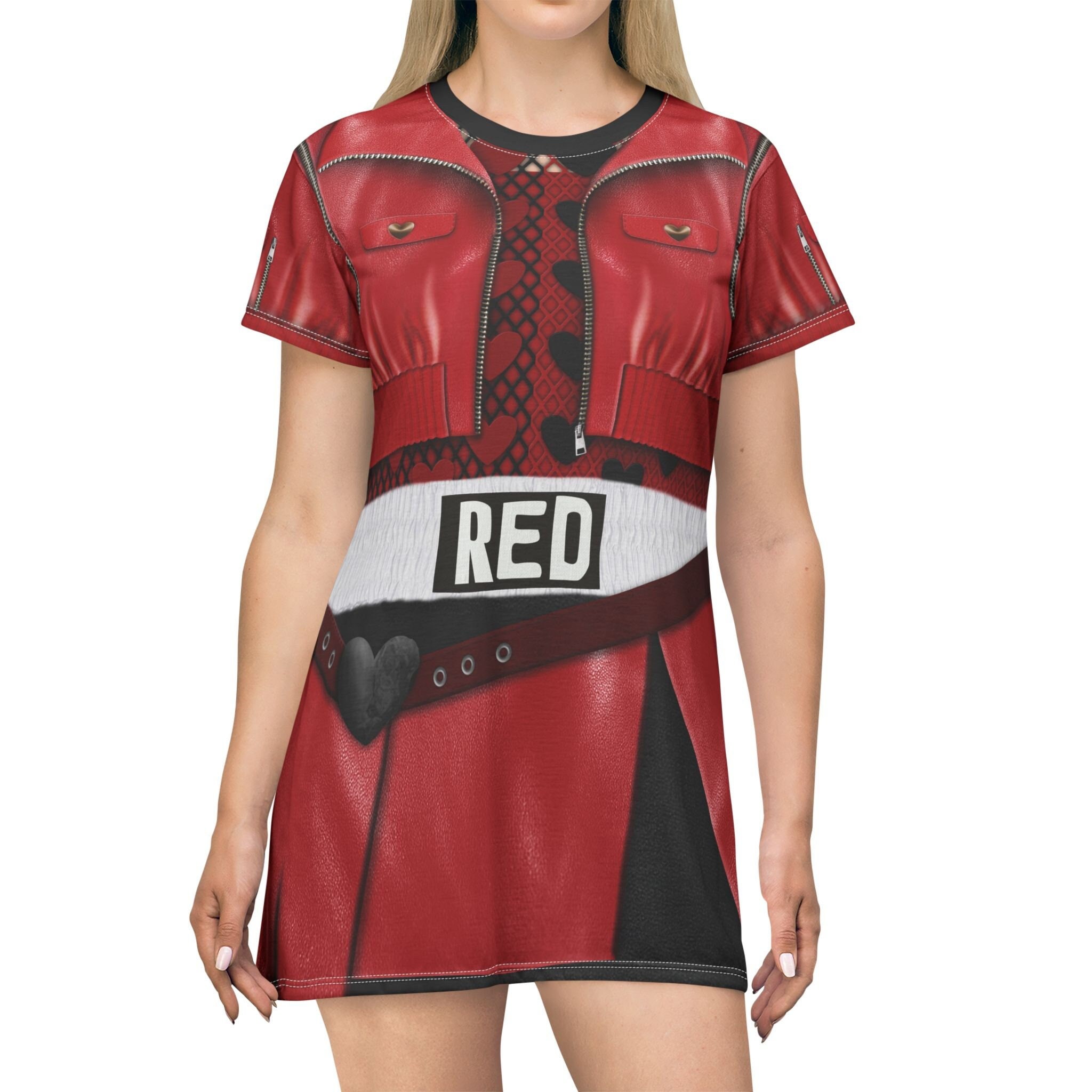 Red of Hearts Jacket Short Sleeve Dress, Descendants4 Costume, Rise of Red Cosplay