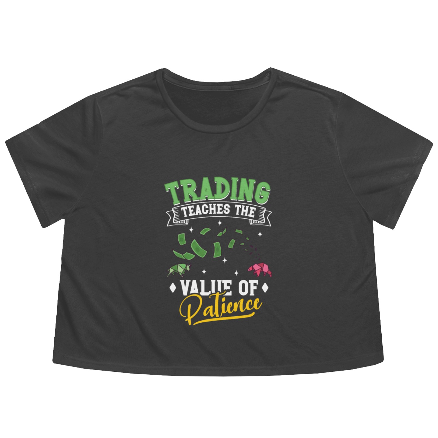 Stock Market trader Forex Trader Investor Trading Flowy Cropped Tees