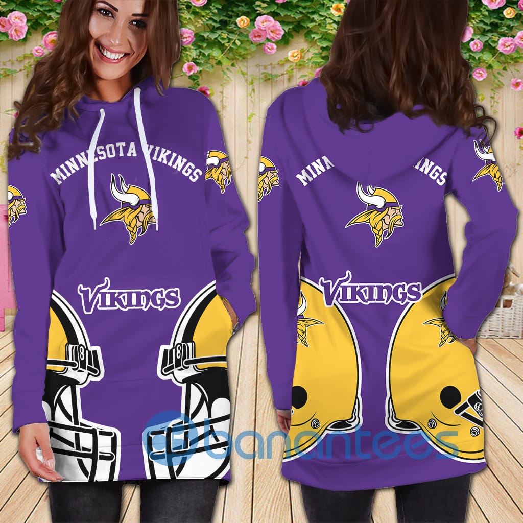 football Minnesota Vikings Helmet Women Hoodie Dress