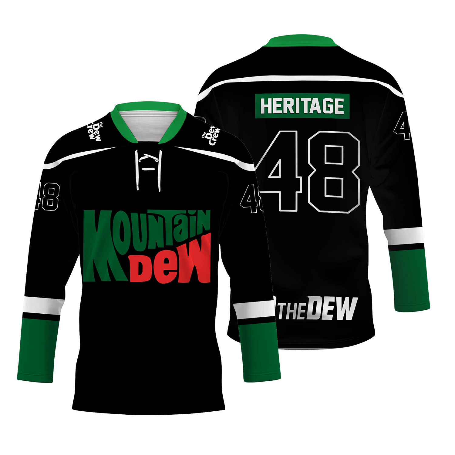 Mountain Dew Heritage Logo Blackout Hockey Jersey