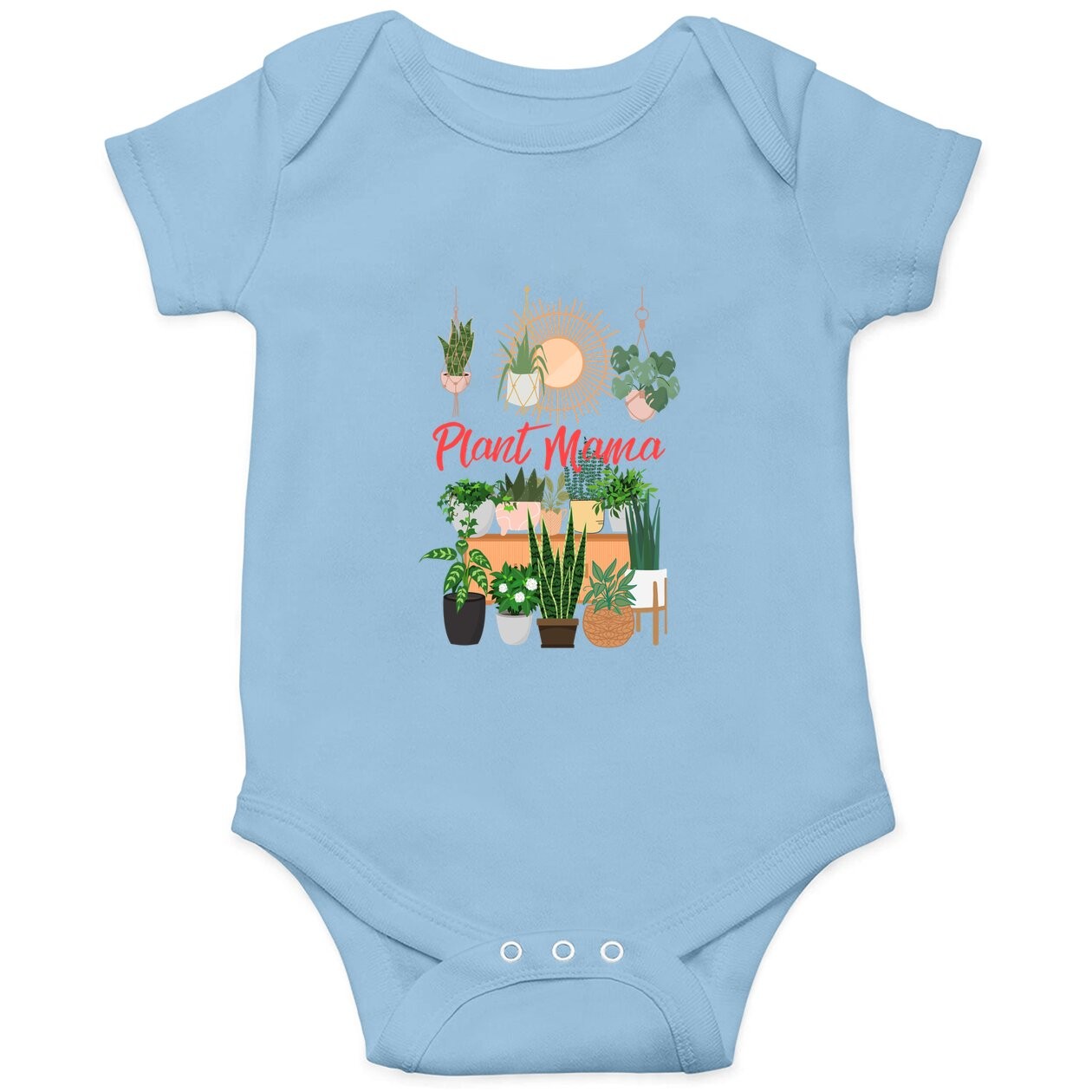 Plant Mama Crazy Plant Lady Mom Indoor Flower Floral Garden Baby Bodysuit