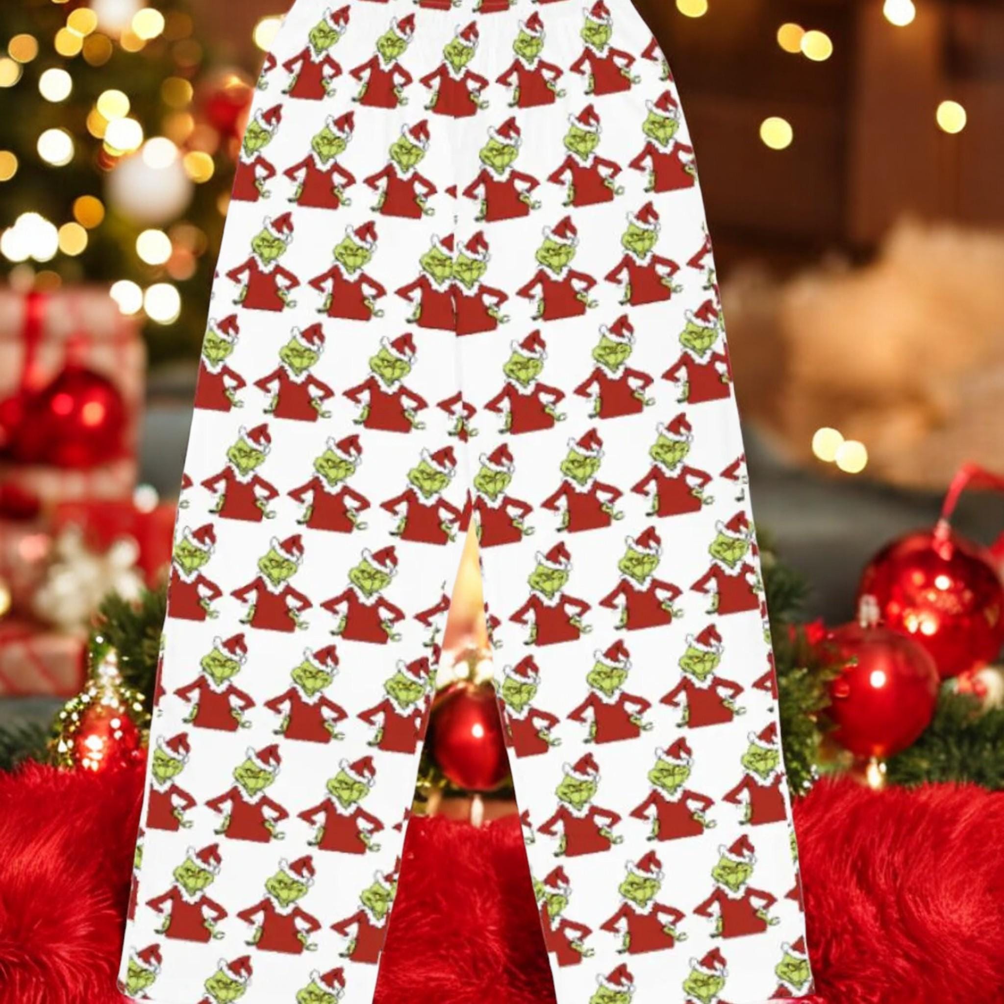 Women's Christmas Pajama Pants with Funny Character Holiday Sleepwear Set
